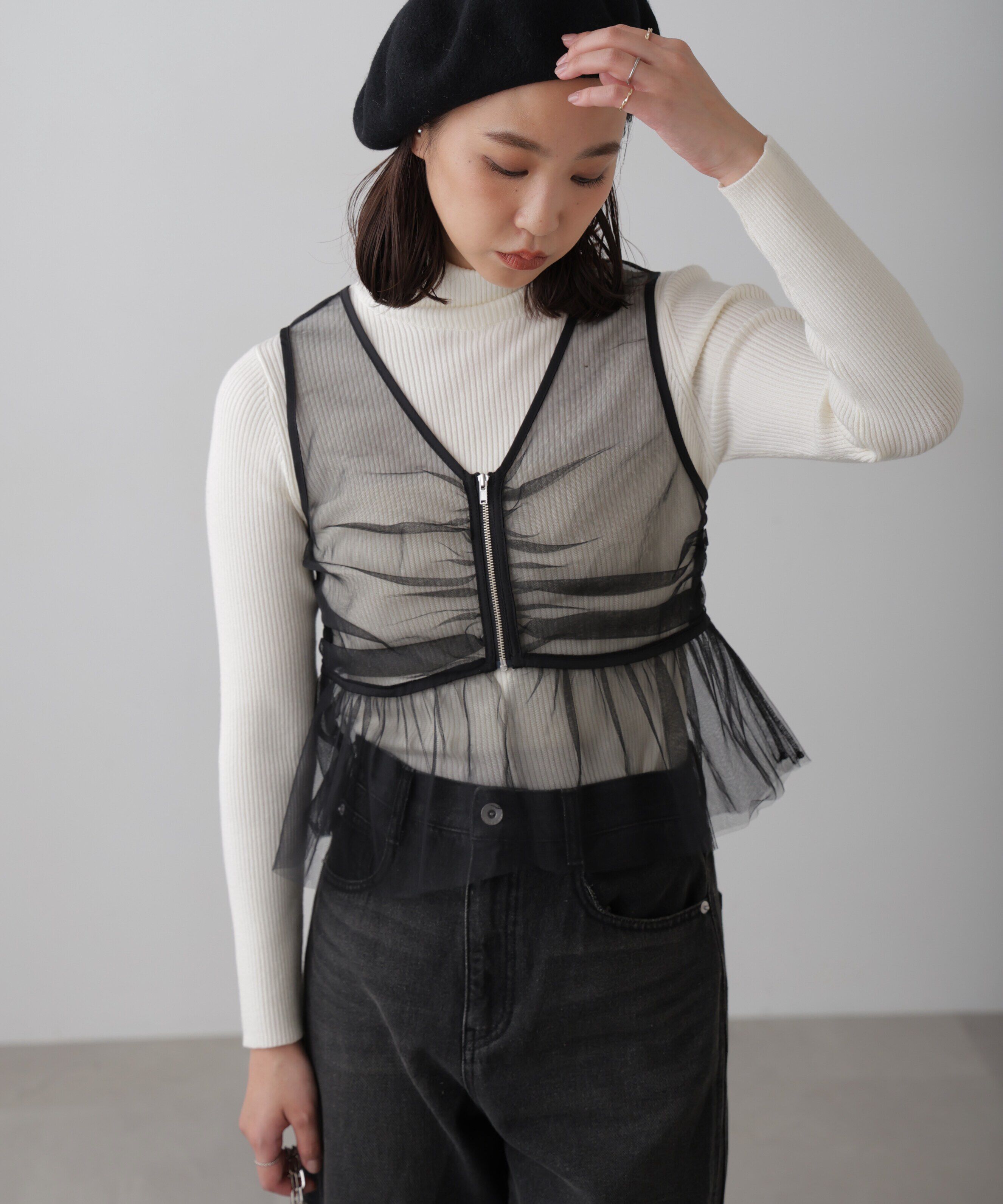  「タートルネックリブニット」|ニット・セーター|