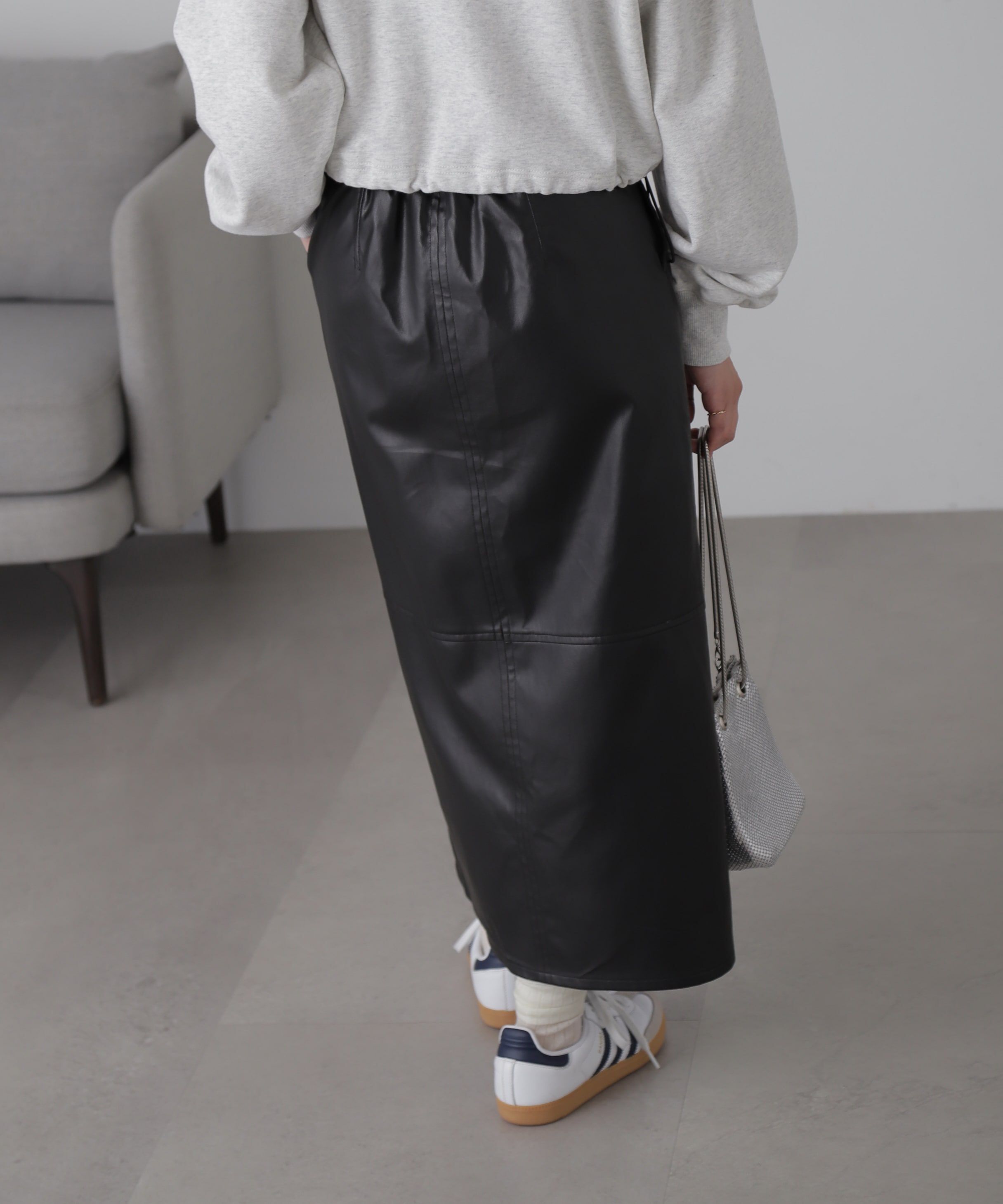  「フロントジップナロースカート」|スカート|