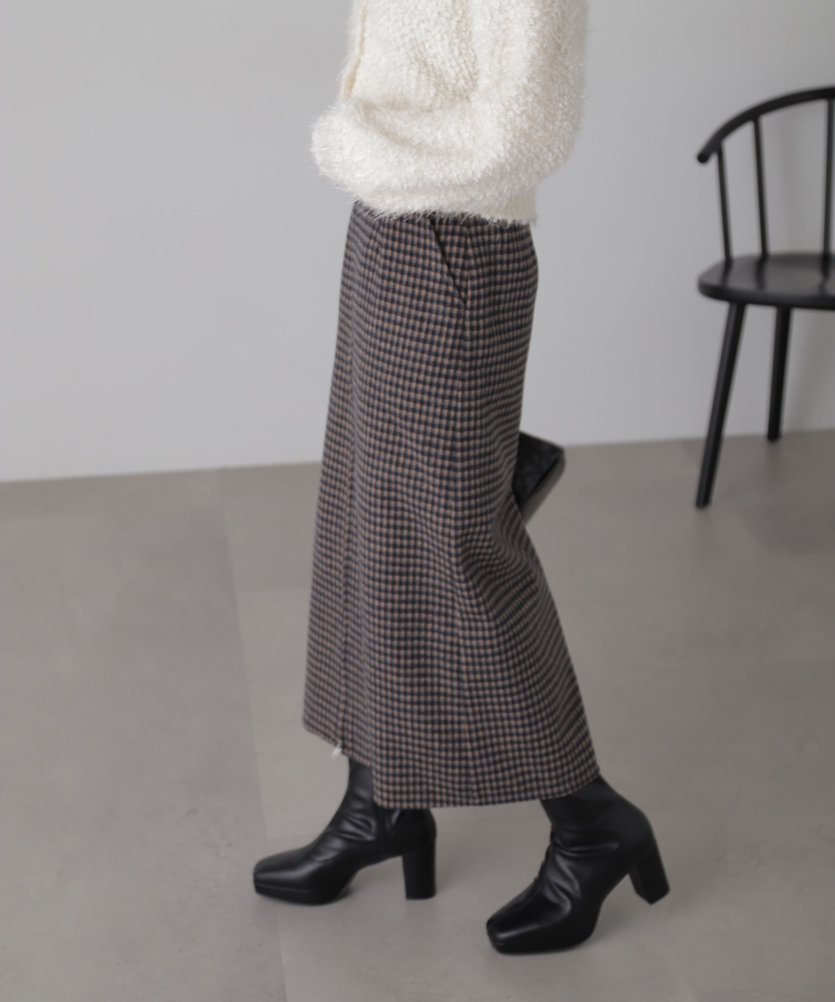  「フロントジップナロースカート」|スカート|