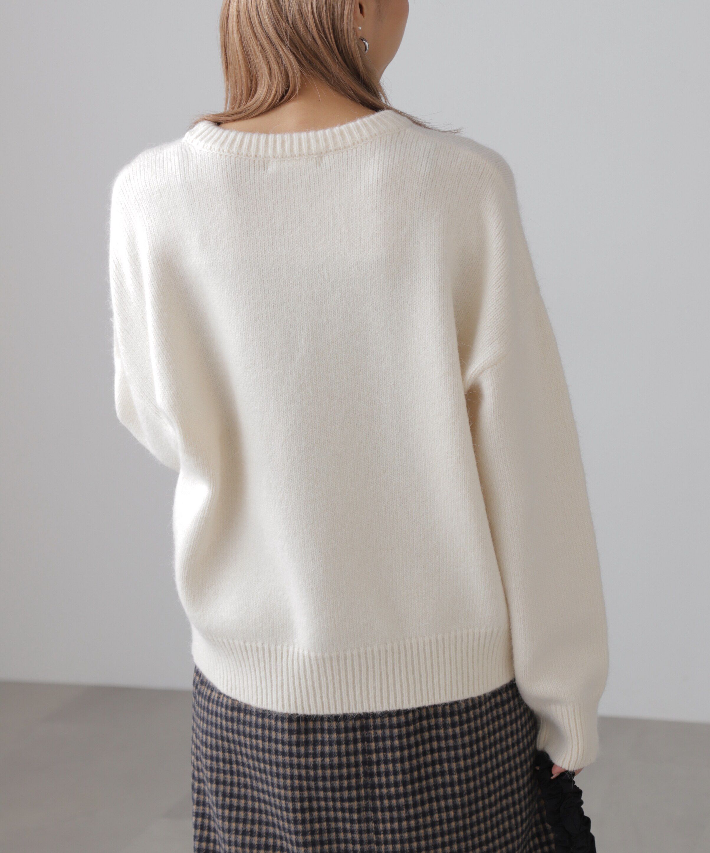  「オーバーサイズチュニック丈ニット」|ニット・セーター|