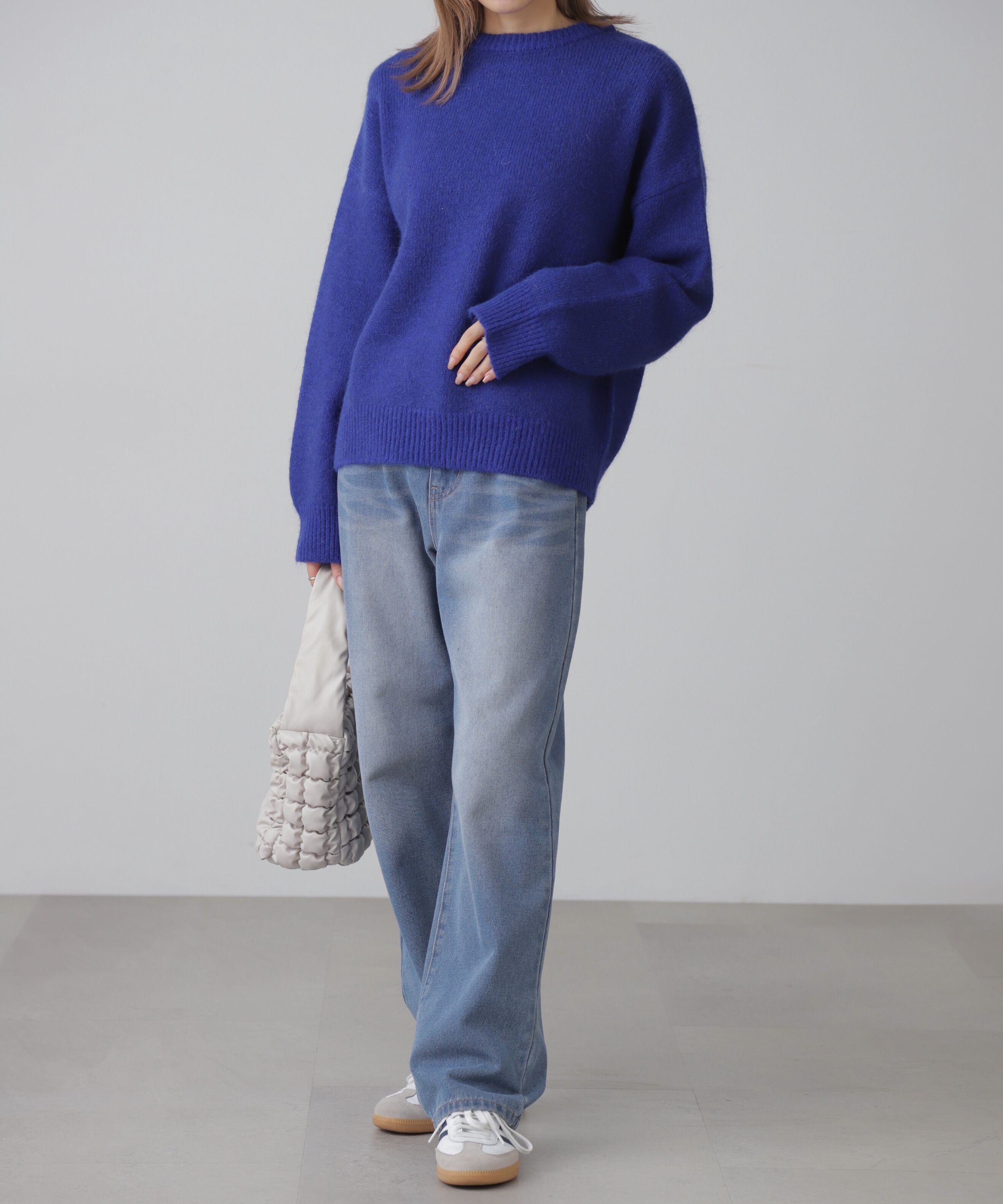  「オーバーサイズチュニック丈ニット」|ニット・セーター|