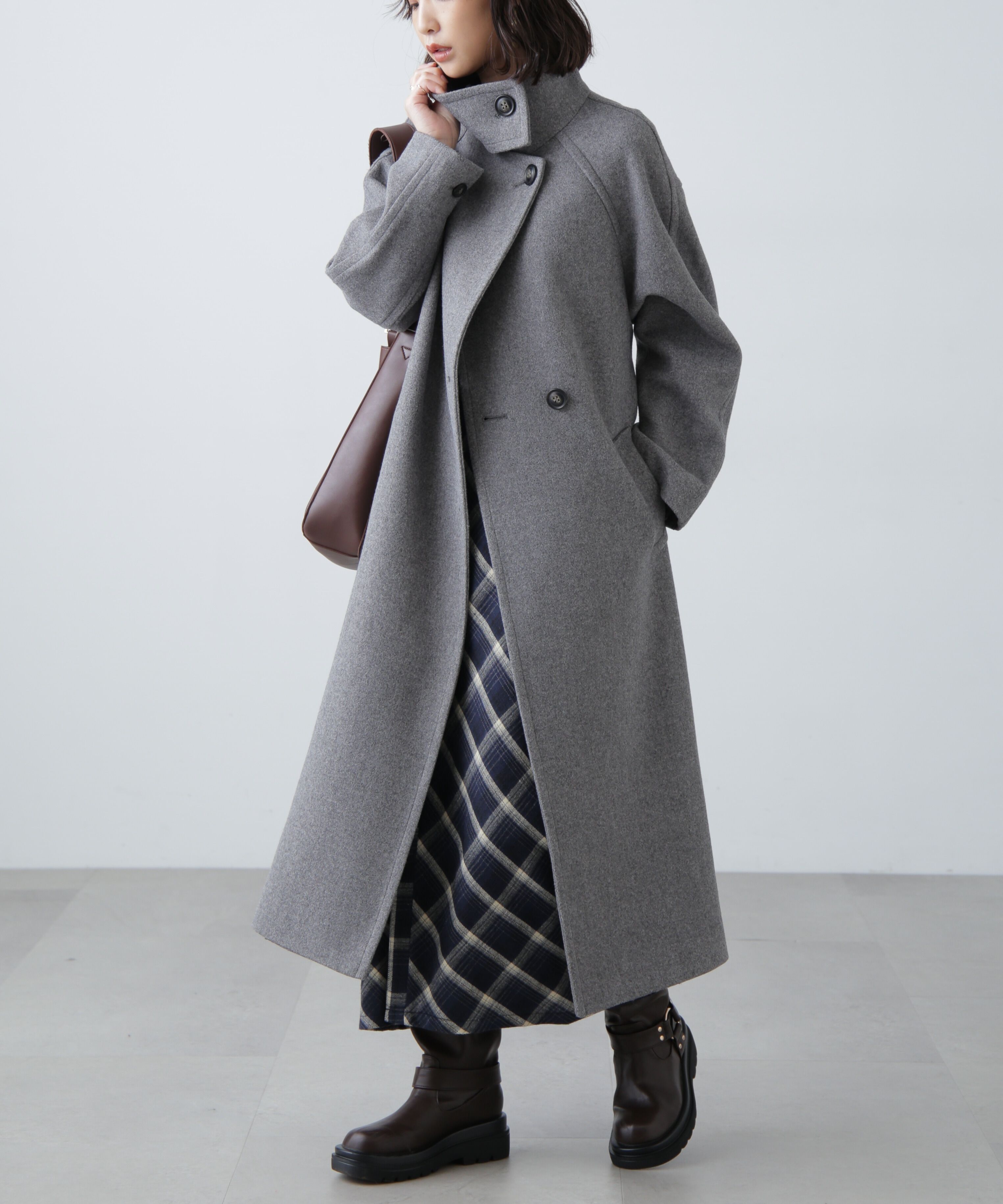  「スタンドカラーロングコート」|その他|