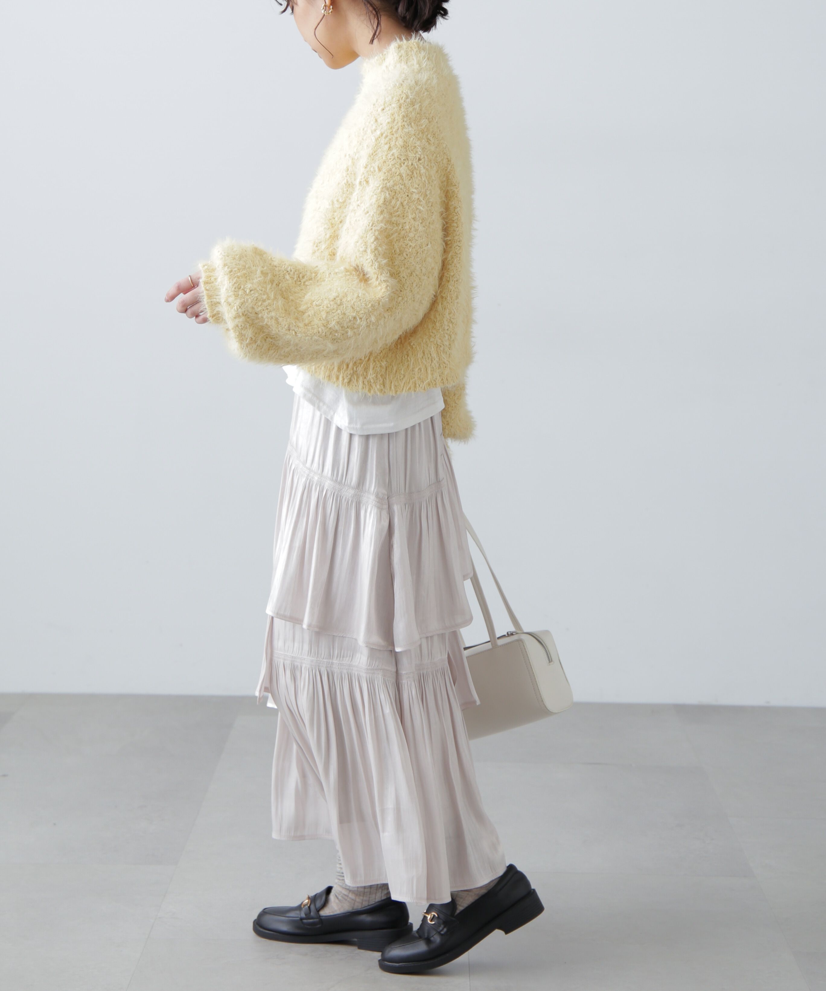  「フェザーモールポップコーンミックスニット」|ニット・セーター|