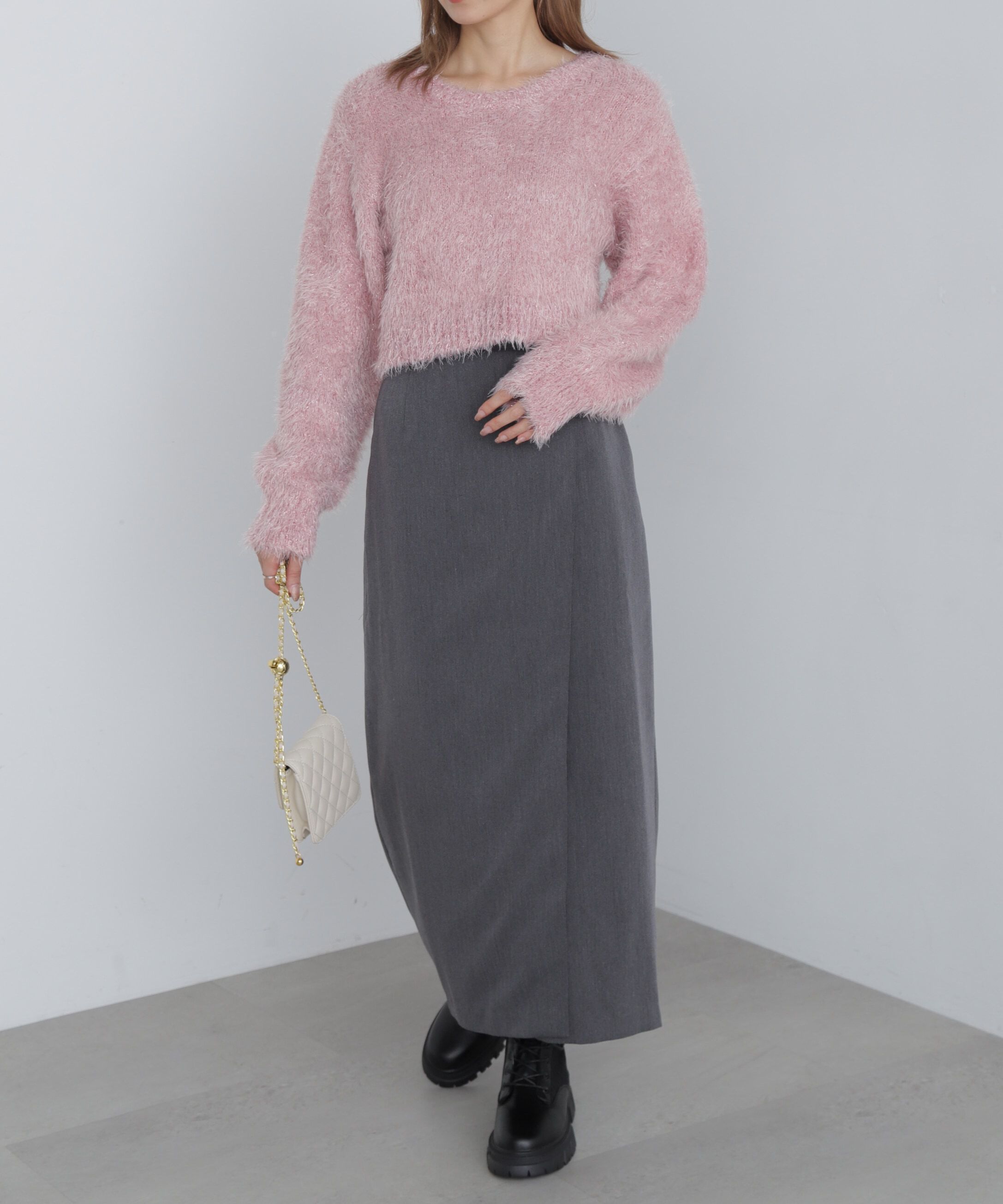  「ラップ風ナロースカート」|スカート|