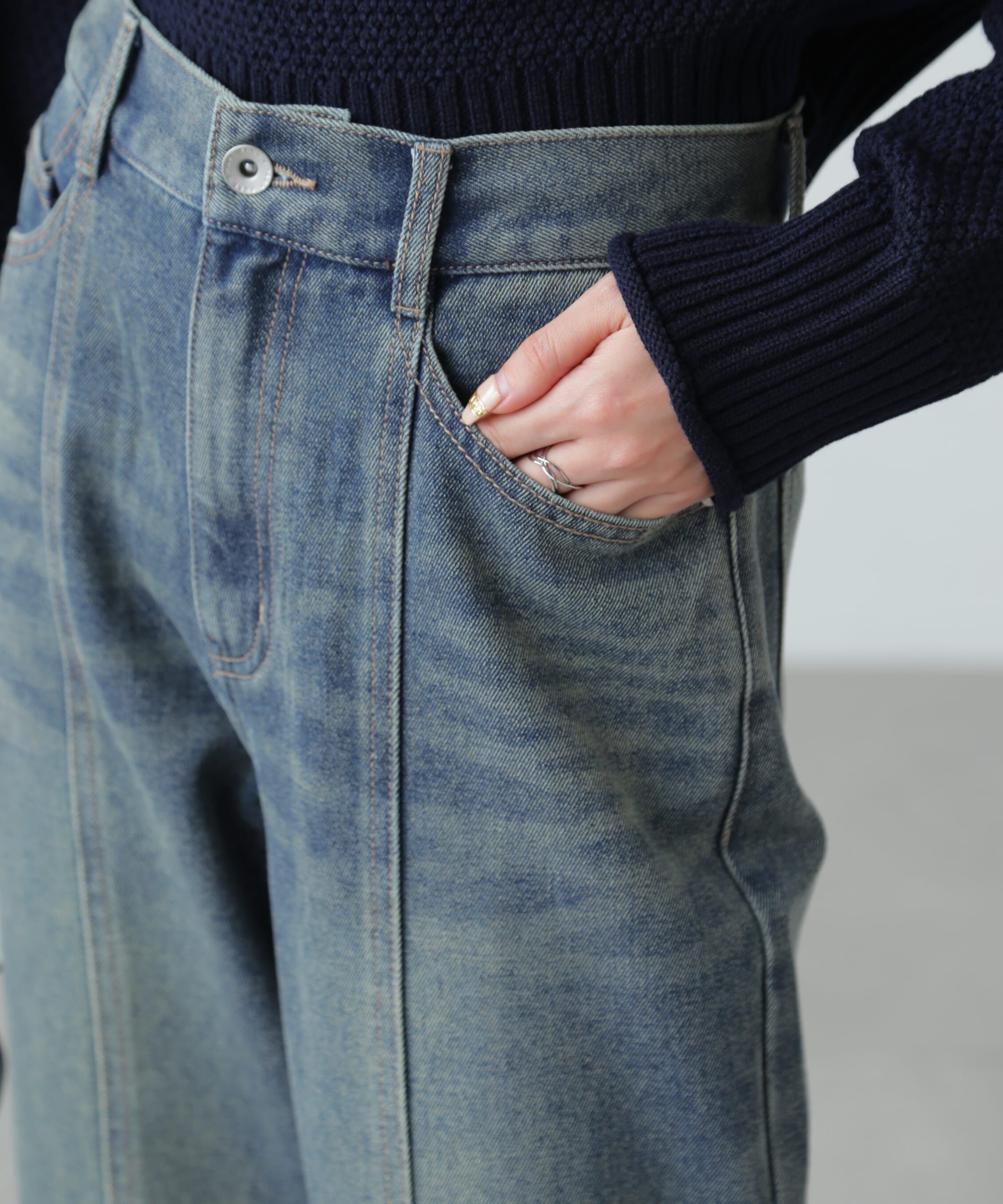  「センターシームストレートデニム」|その他|