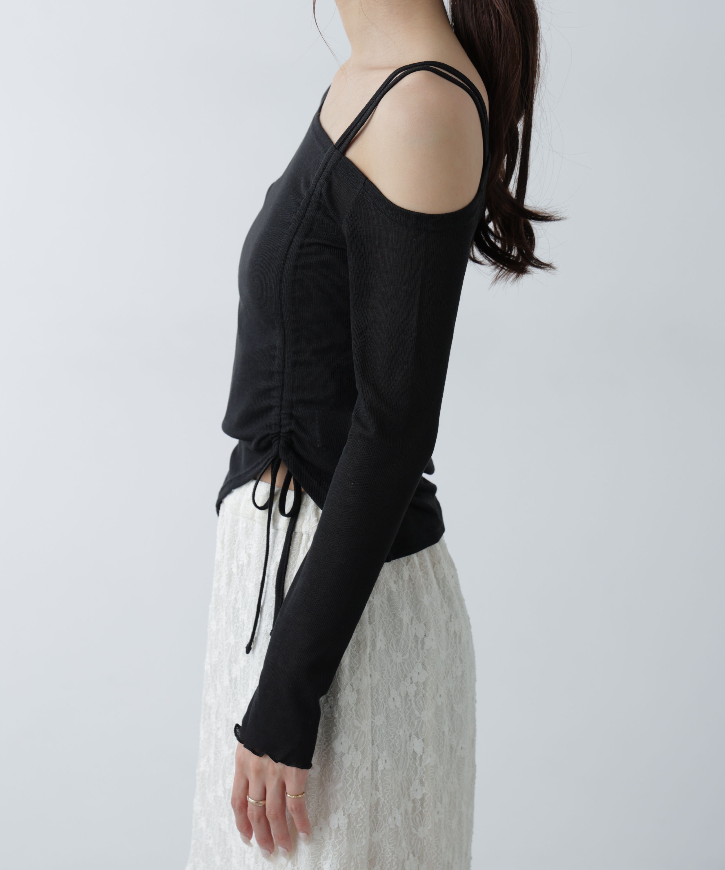  「ワンショルシャーリングテレコカットソー」|Tシャツ・カットソー|