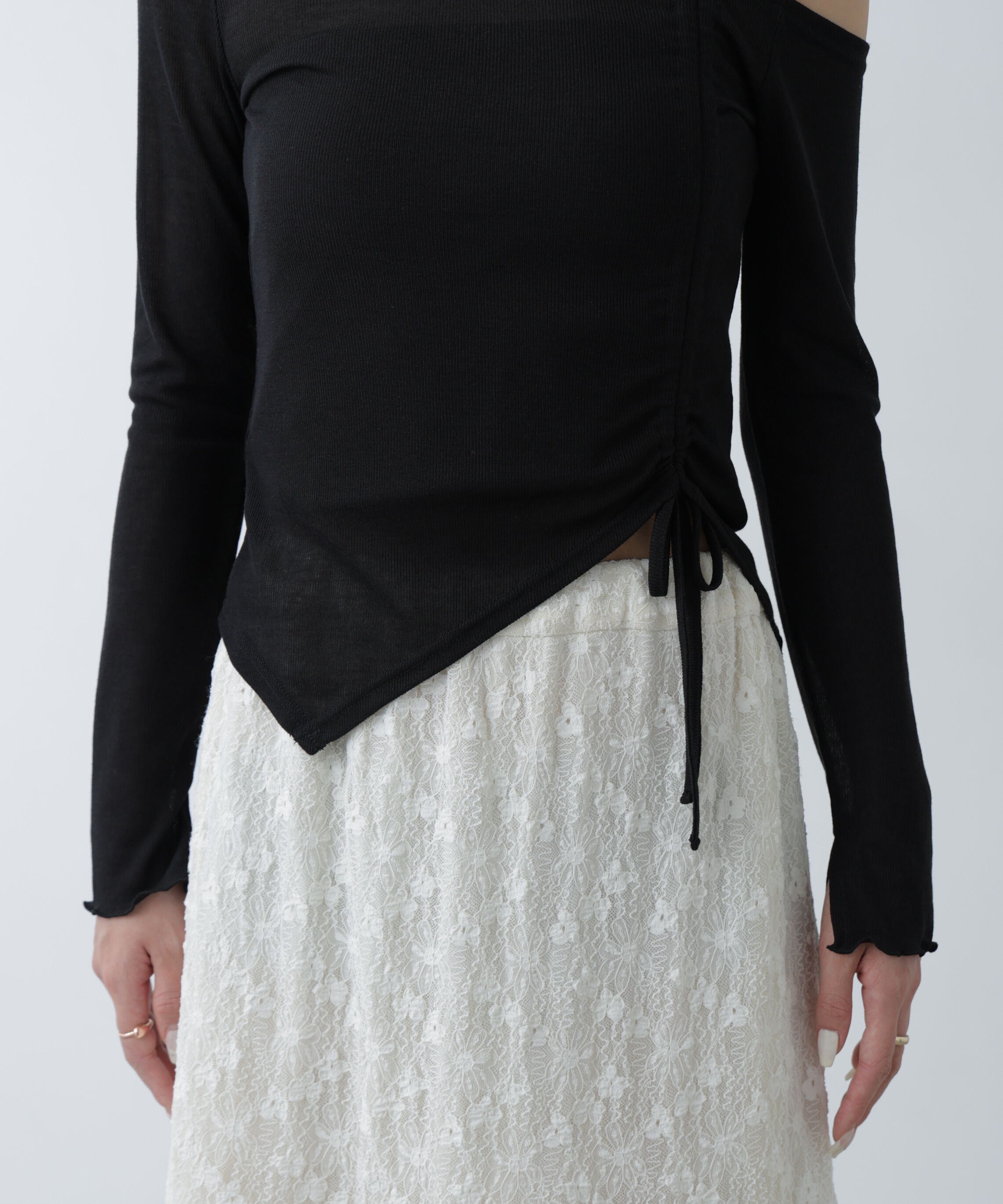  「ワンショルシャーリングテレコカットソー」|Tシャツ・カットソー|