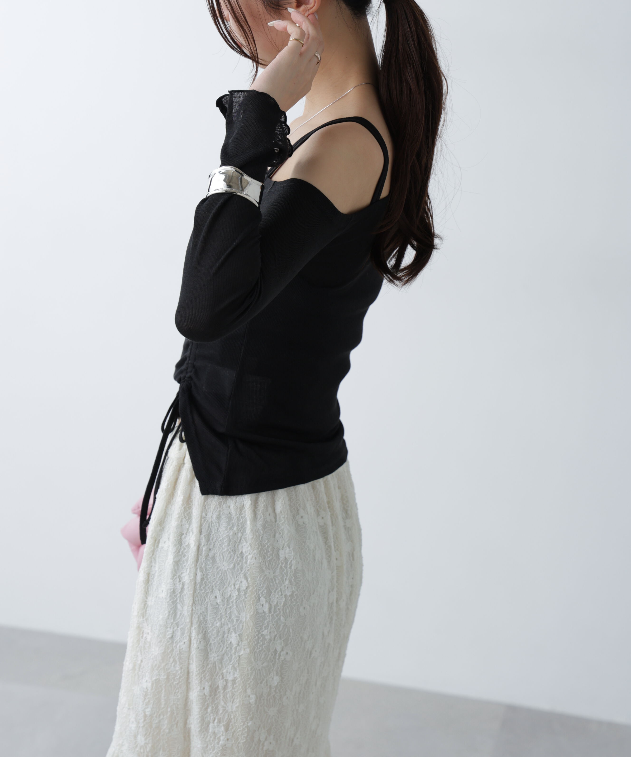  「ワンショルシャーリングテレコカットソー」|Tシャツ・カットソー|