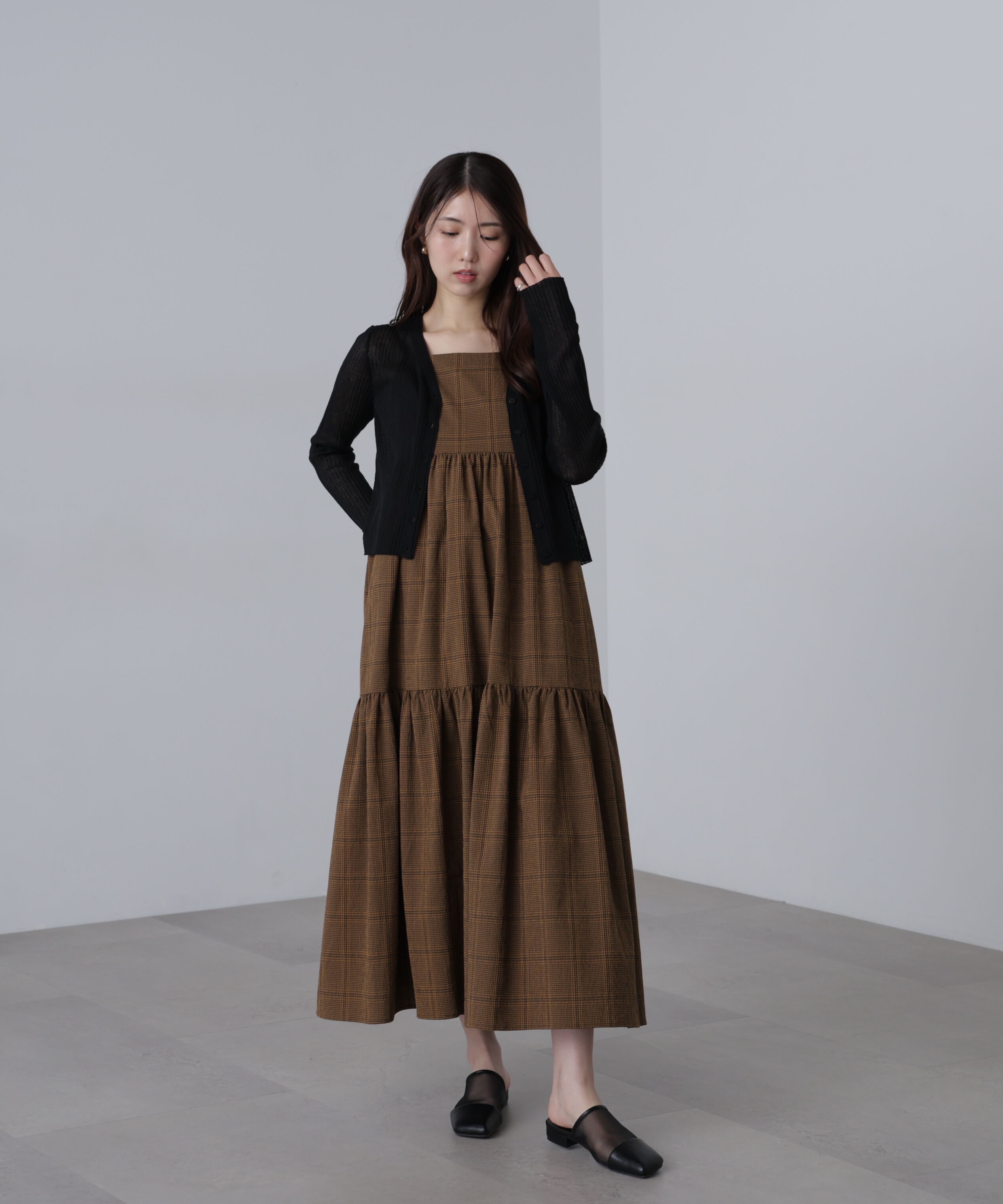  「シアーリブニットカーディガン」|ニット・セーター|