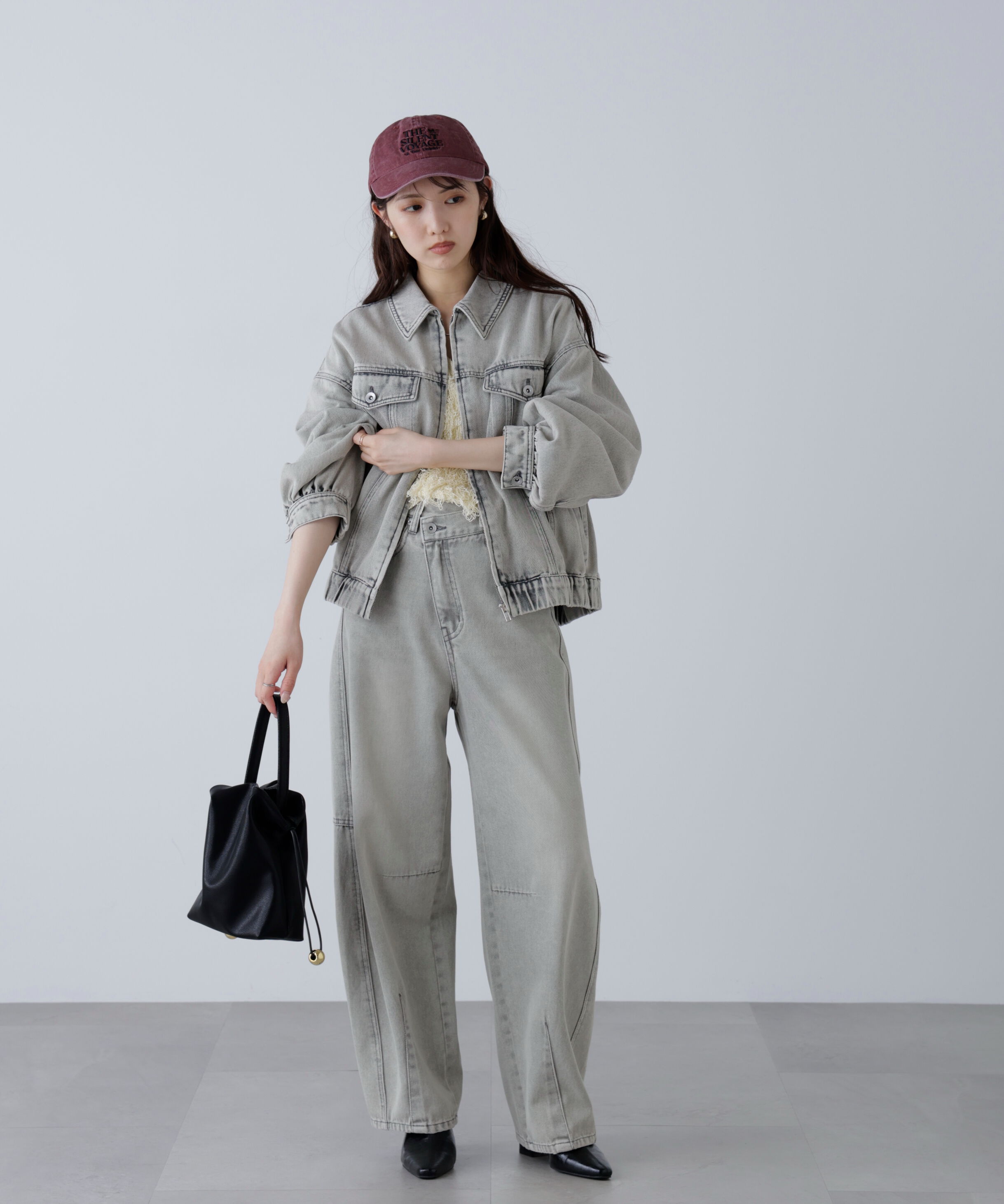  「オーバーサイズデニムジャケット」|ブルゾン・スタジャン|