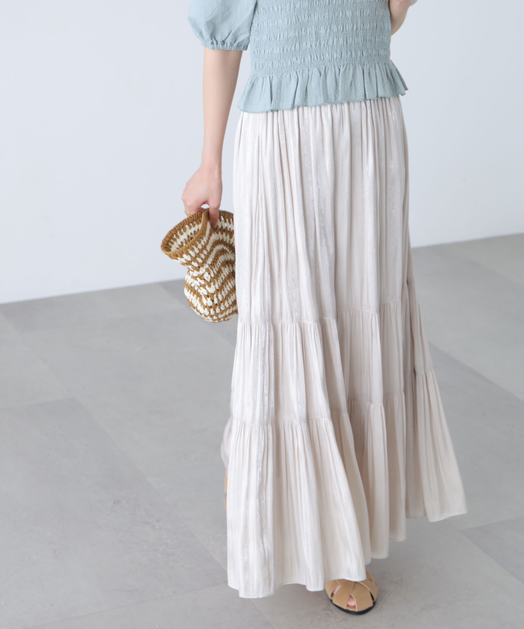  「シャイニーティアードスカート」|スカート|