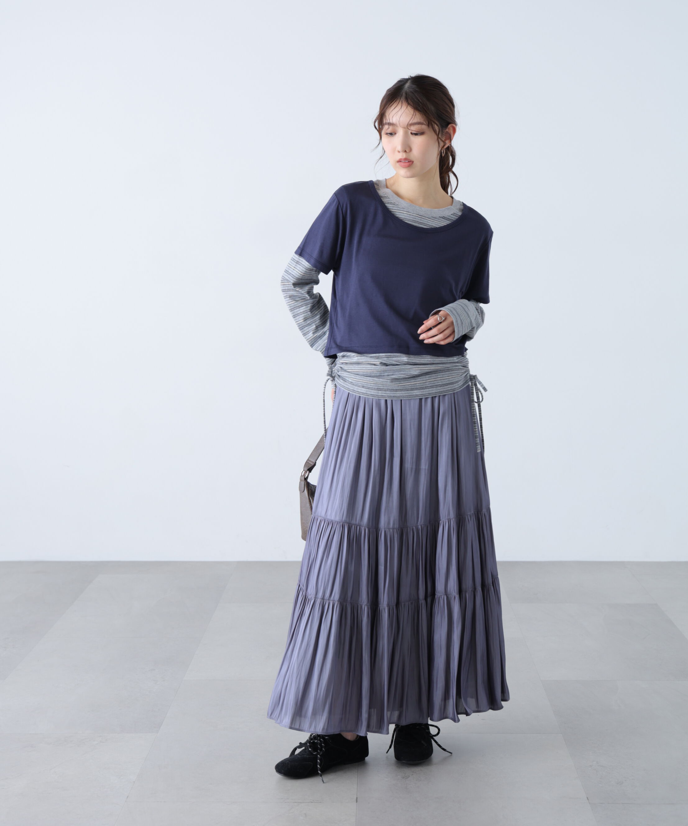  「シャイニーティアードスカート」|スカート|