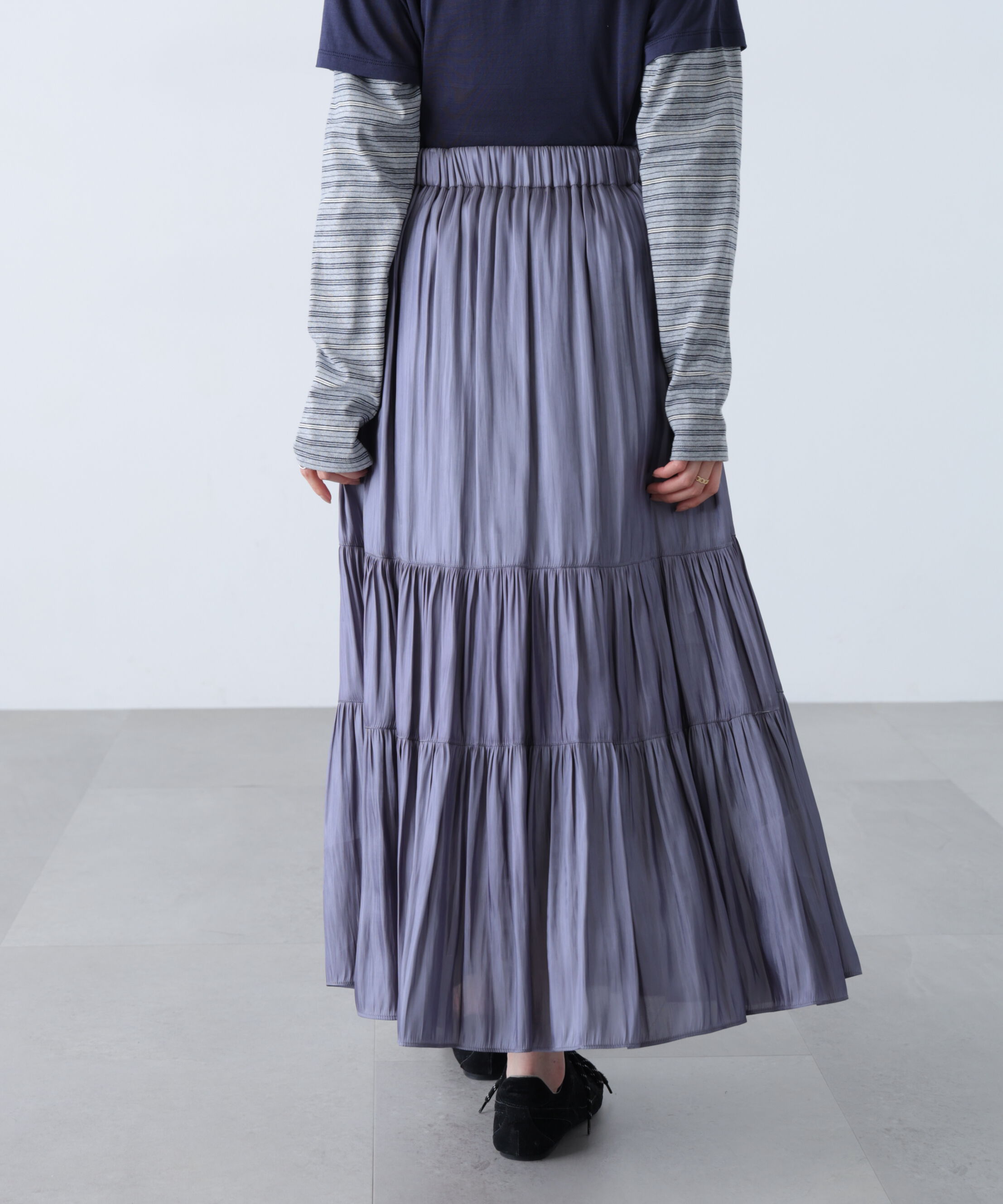  「シャイニーティアードスカート」|スカート|