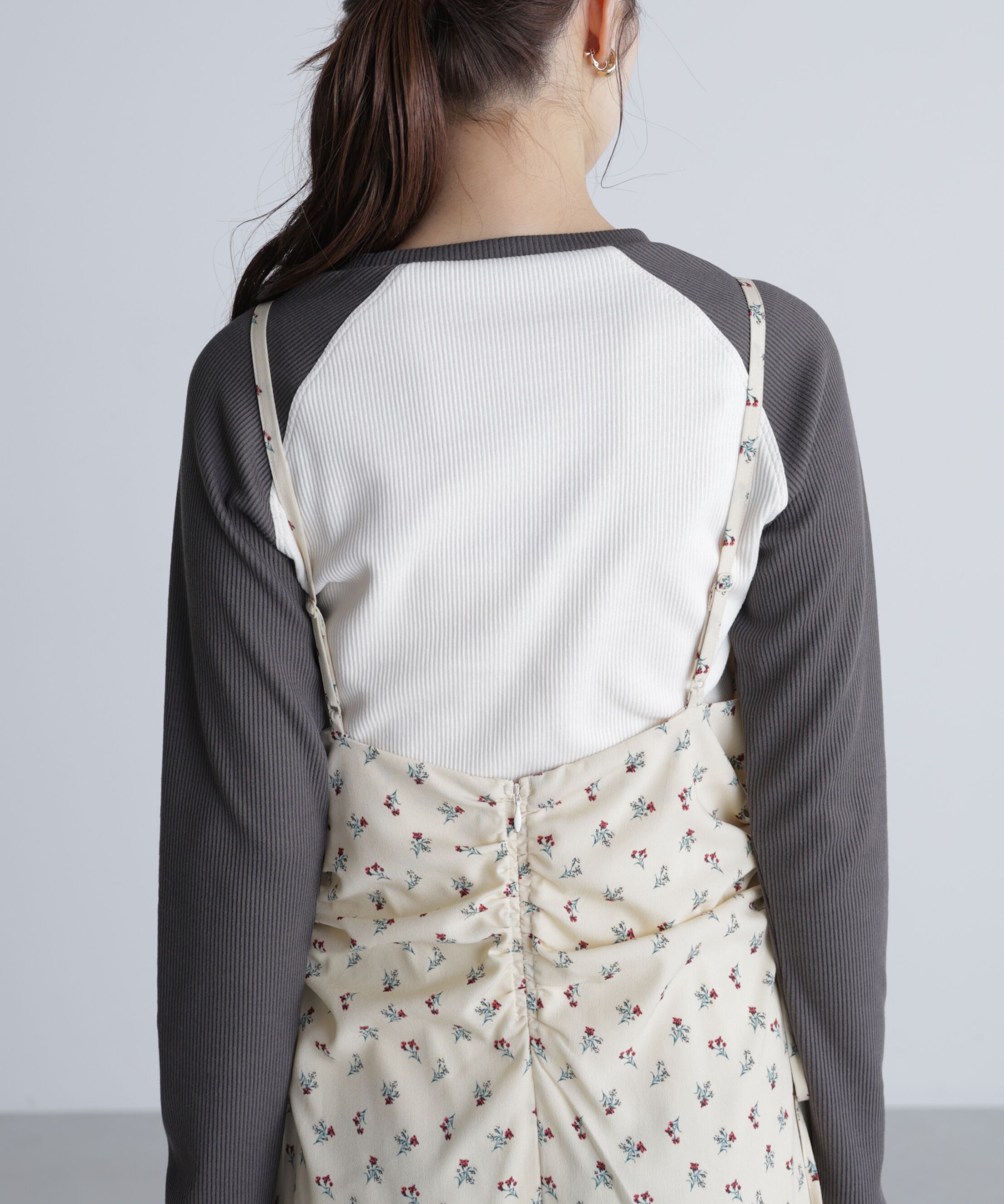  「小花柄ドロストキャミワンピース」|ワンピース|