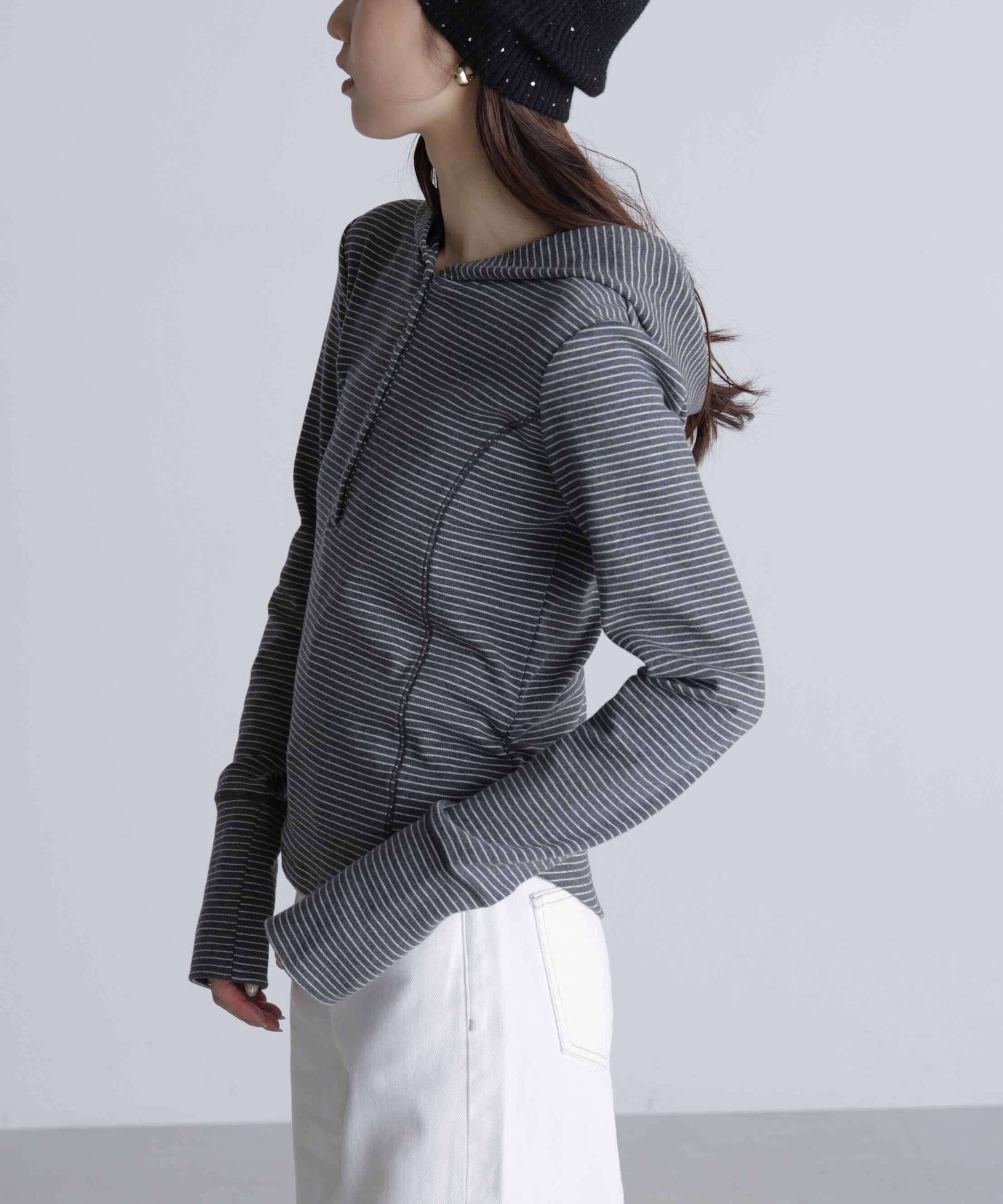  「スキッパーカットソーフーディー」|Tシャツ・カットソー|