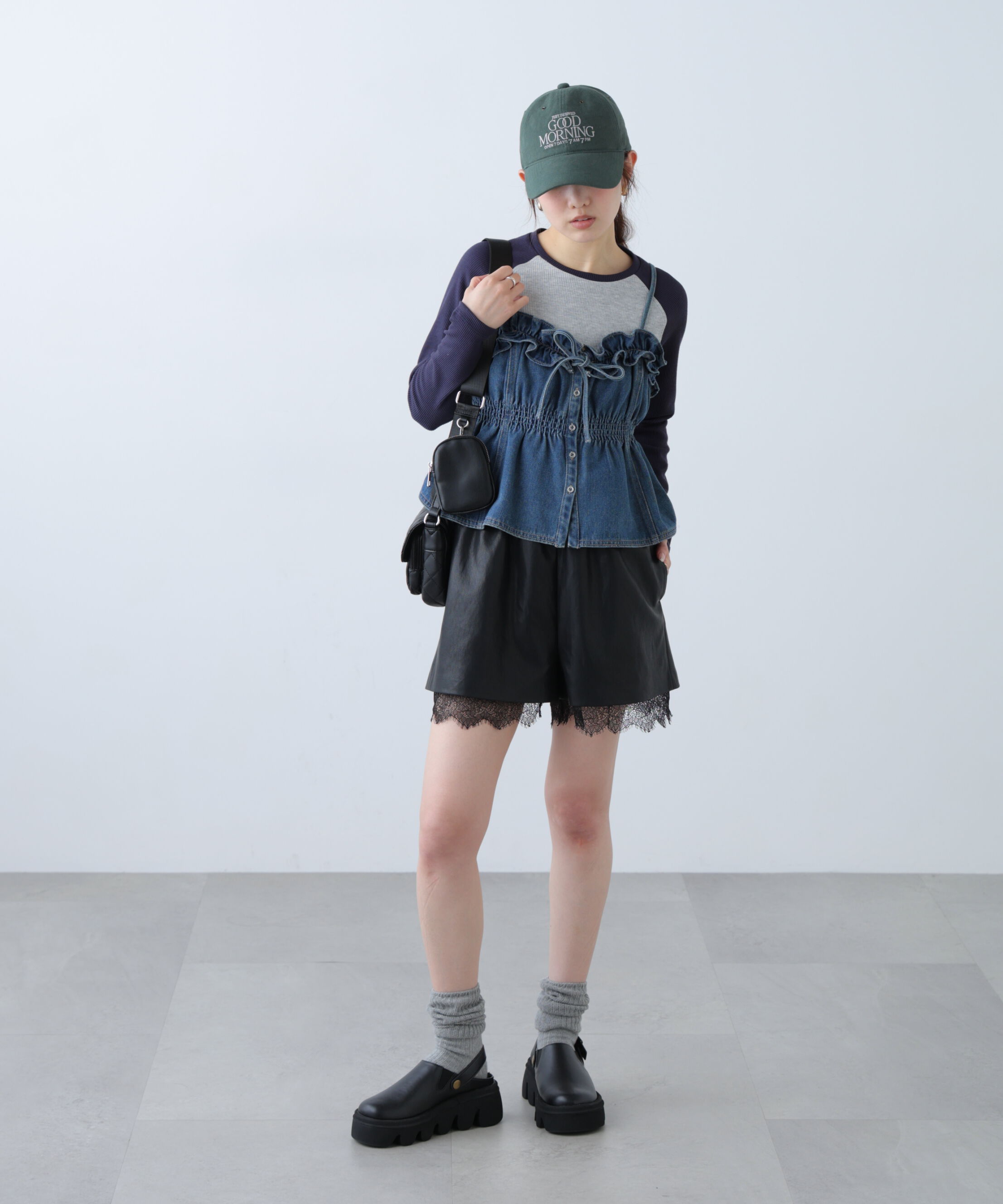  「フリルデニムビスチェ」|シャツ・ブラウス|