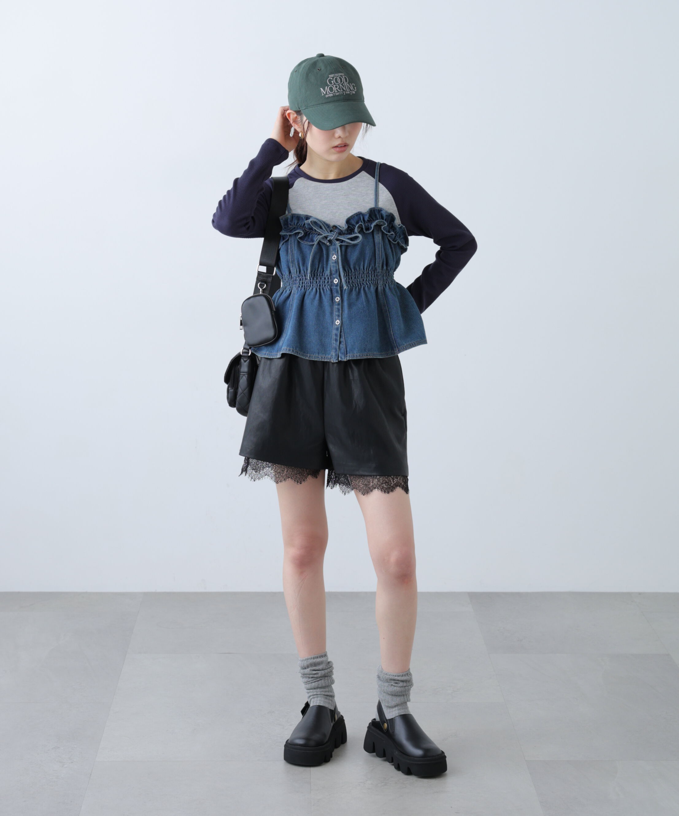  「フリルデニムビスチェ」|シャツ・ブラウス|