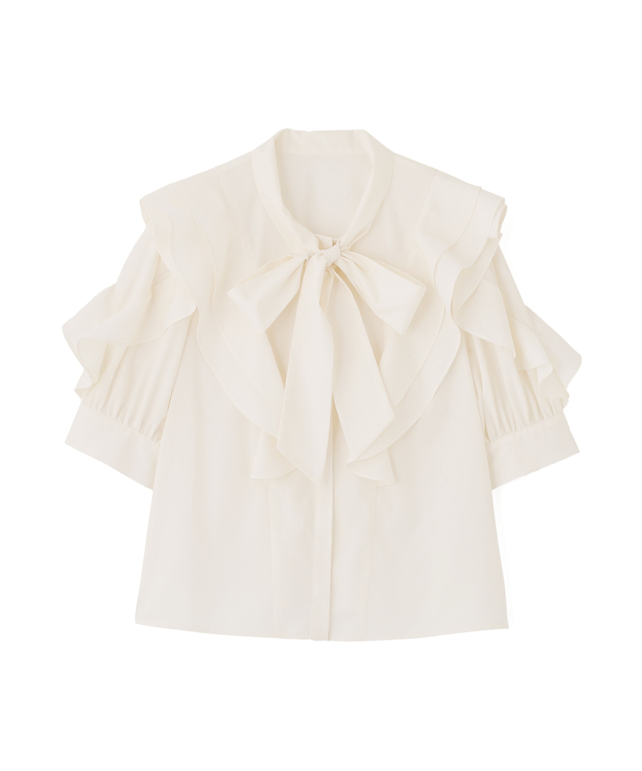  「ビッグボウタイブラウス」|シャツ・ブラウス|ホワイト