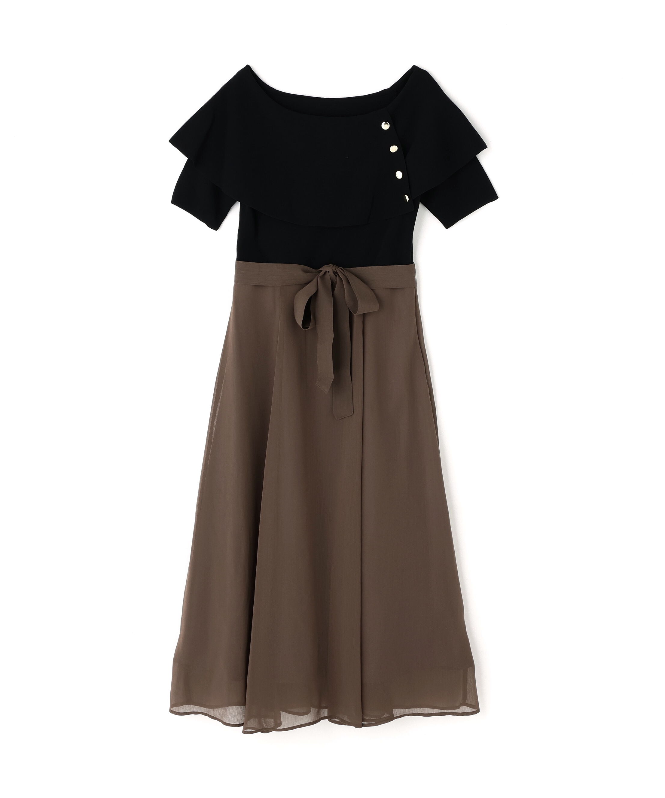 PROPORTION BODY DRESSING「ケープ風ニットドッキングワンピース 25AW」|ワンピース|