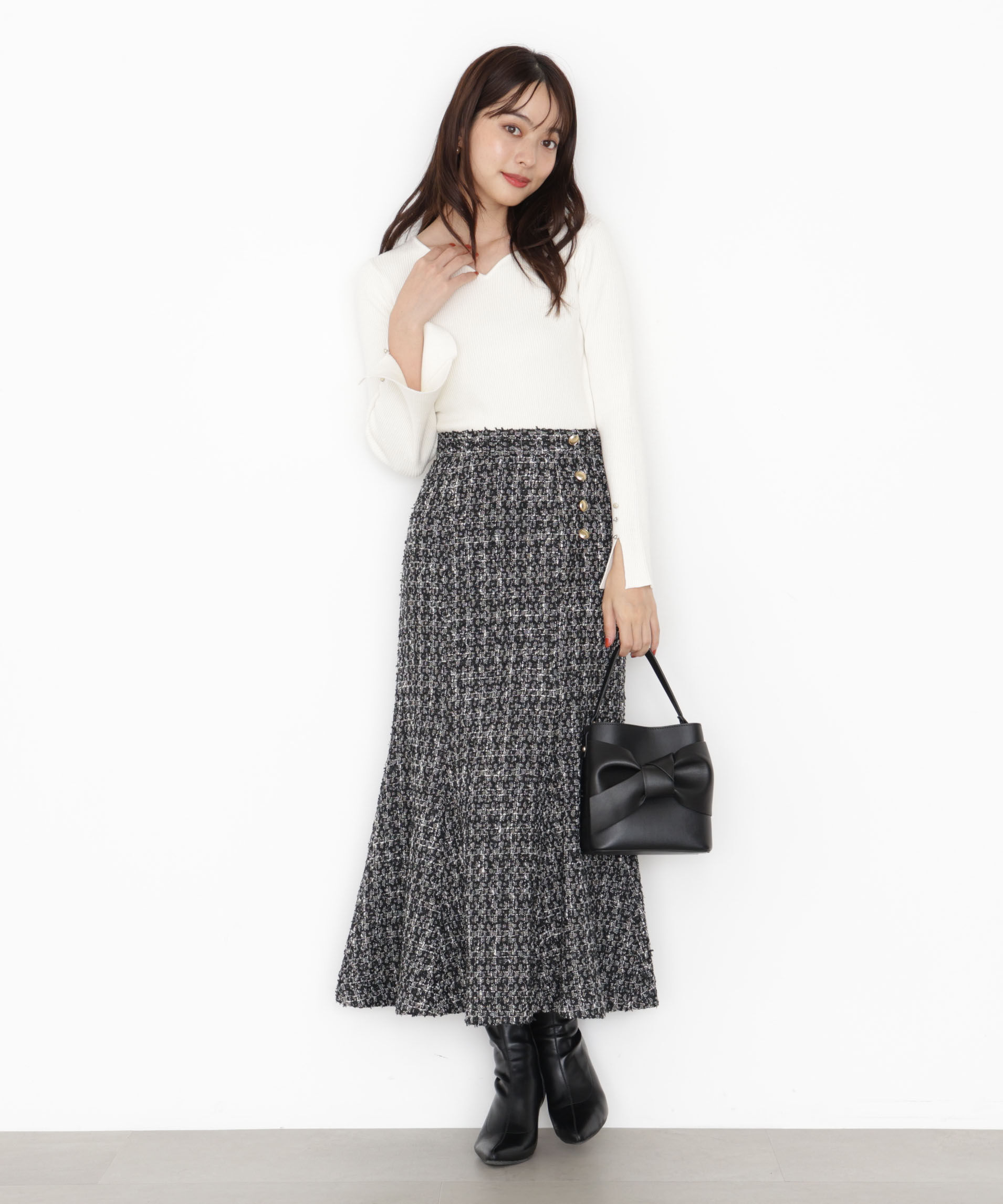 PROPORTION BODY DRESSING「ラメツイードマーメイドスカート 25AW」|スカート|