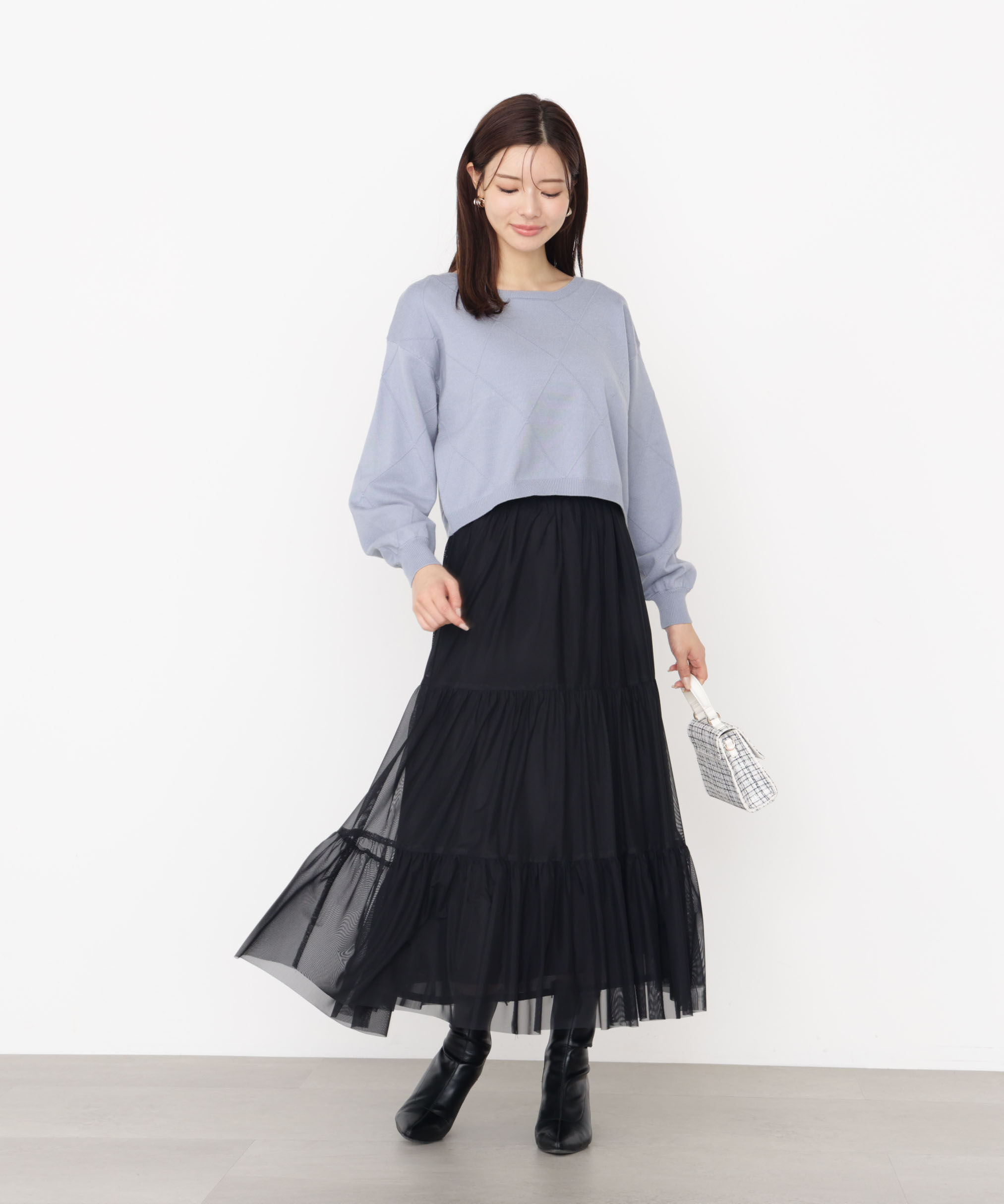 PROPORTION BODY DRESSING「チュールティアードスカート」|スカート|