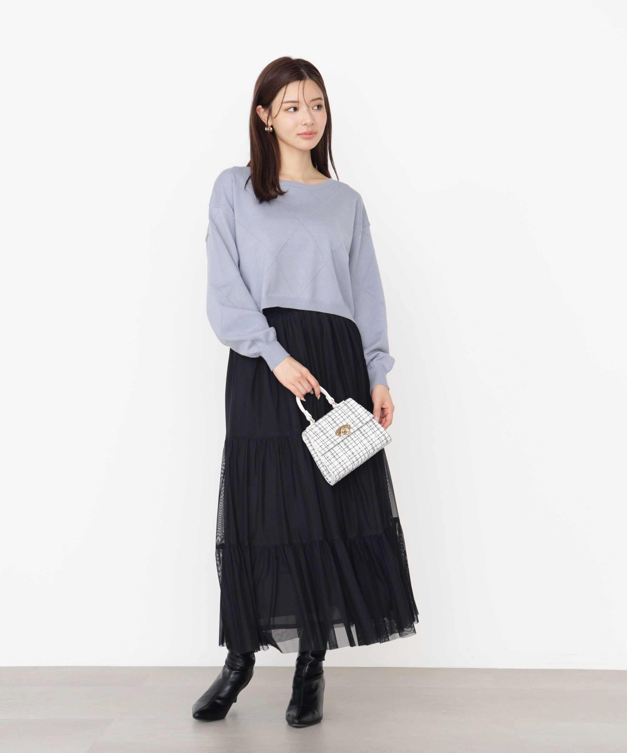 PROPORTION BODY DRESSING「チュールティアードスカート」|スカート|