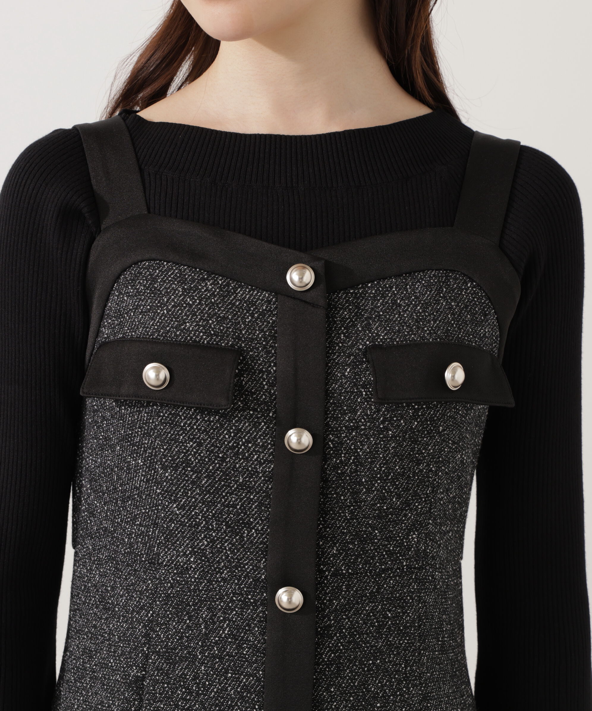 PROPORTION BODY DRESSING「ツイードロングジャンスカ 25AW」|ワンピース|