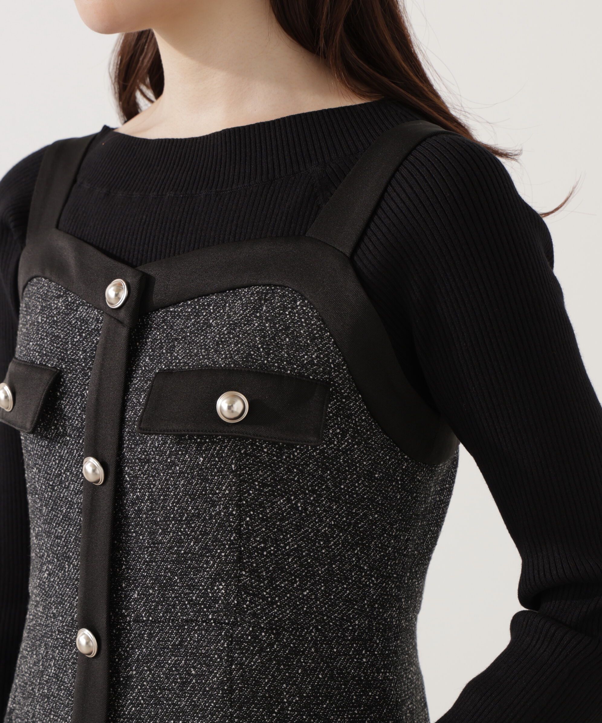 PROPORTION BODY DRESSING「ツイードロングジャンスカ 25AW」|ワンピース|