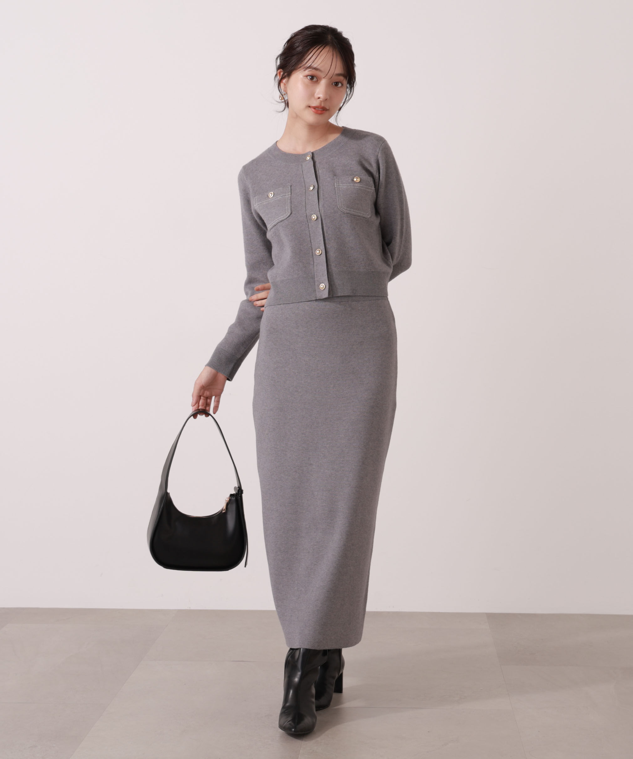 PROPORTION BODY DRESSING「ステッチニットSETUP 25AW」|ワンピース|