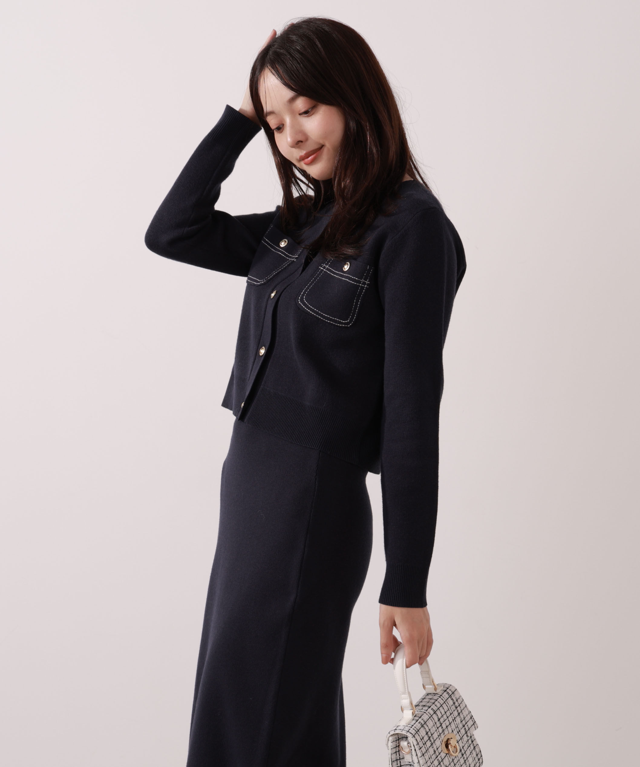 PROPORTION BODY DRESSING「ステッチニットSETUP 25AW」|ワンピース|