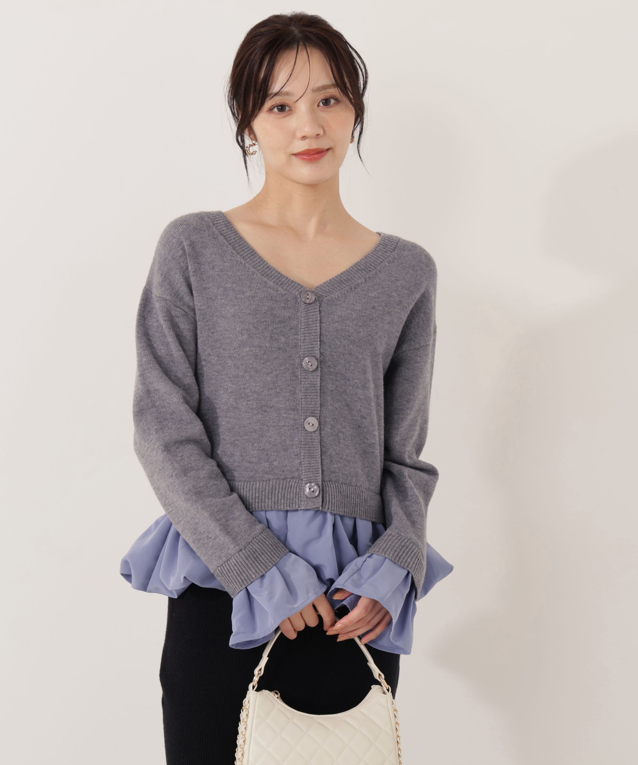 PROPORTION BODY DRESSING「＜ウォッシャブル＞バルーンペプラムニット 25AW」|ニット・セーター|