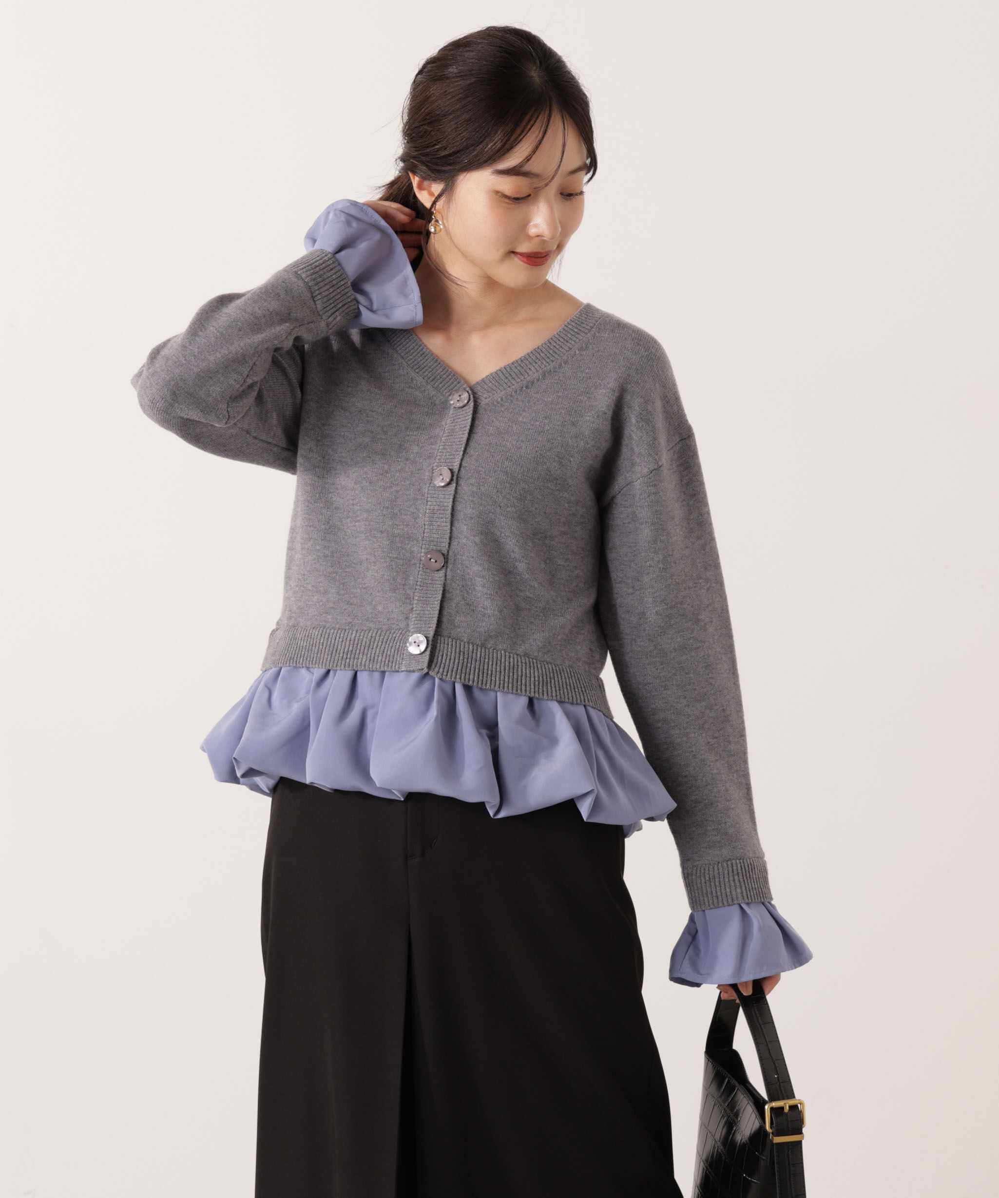 PROPORTION BODY DRESSING「＜ウォッシャブル＞バルーンペプラムニット 25AW」|ニット・セーター|