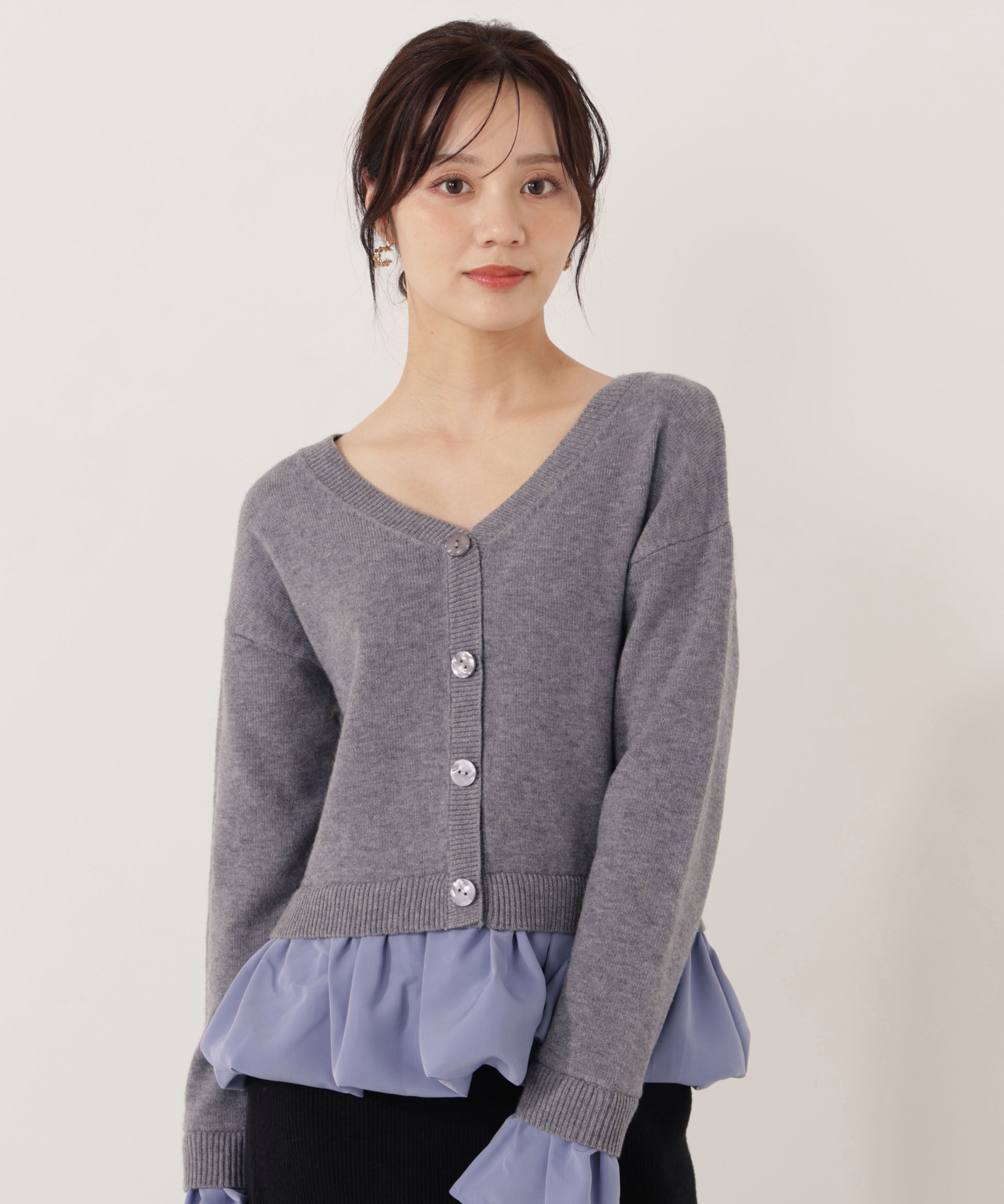 PROPORTION BODY DRESSING「＜ウォッシャブル＞バルーンペプラムニット 25AW」|ニット・セーター|