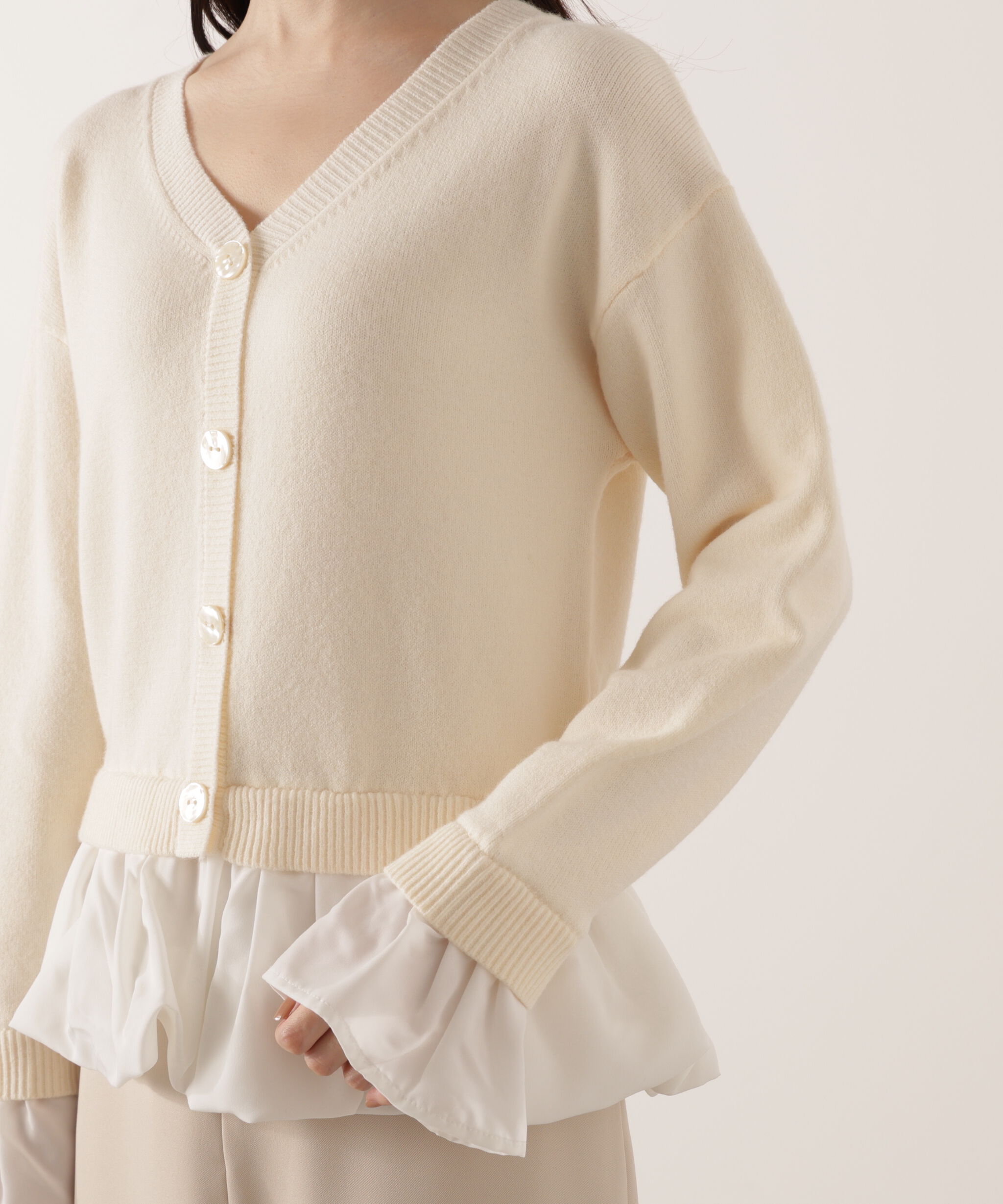 PROPORTION BODY DRESSING「＜ウォッシャブル＞バルーンペプラムニット 25AW」|ニット・セーター|