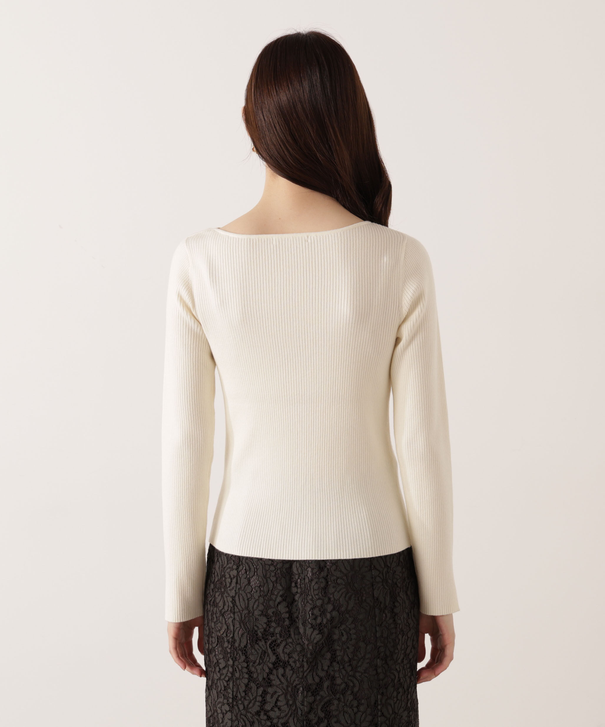 PROPORTION BODY DRESSING「アシメネックリブニット 25AW」|ニット・セーター|