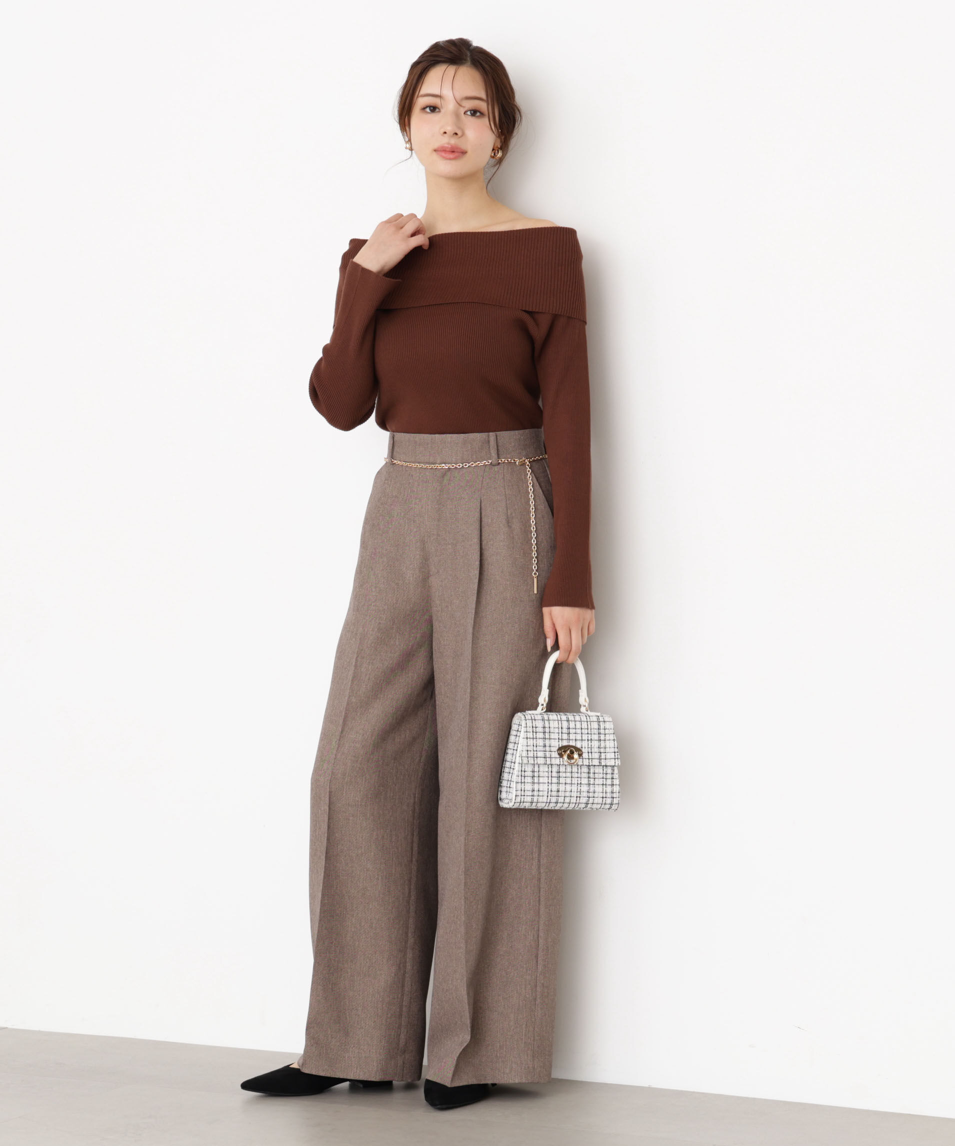 PROPORTION BODY DRESSING「＜谷川菜奈さんコラボ＞チェーン付きワイドパンツ 25AW」|その他|