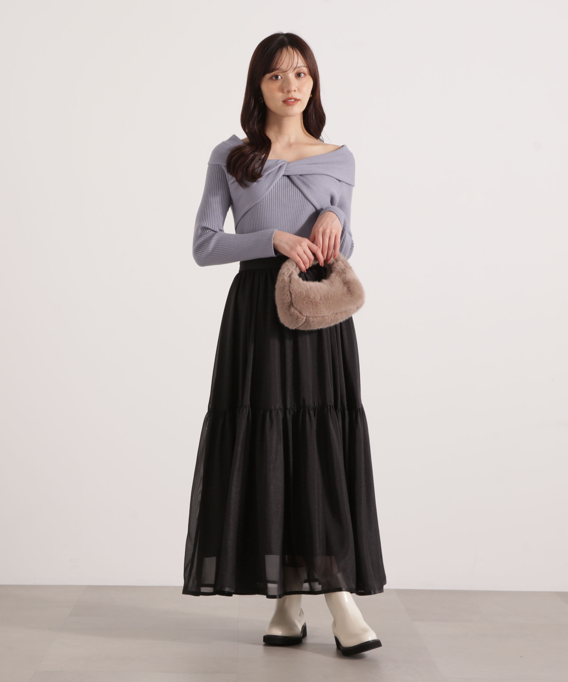 PROPORTION BODY DRESSING「シアーティアードスカート 25AW」|スカート|