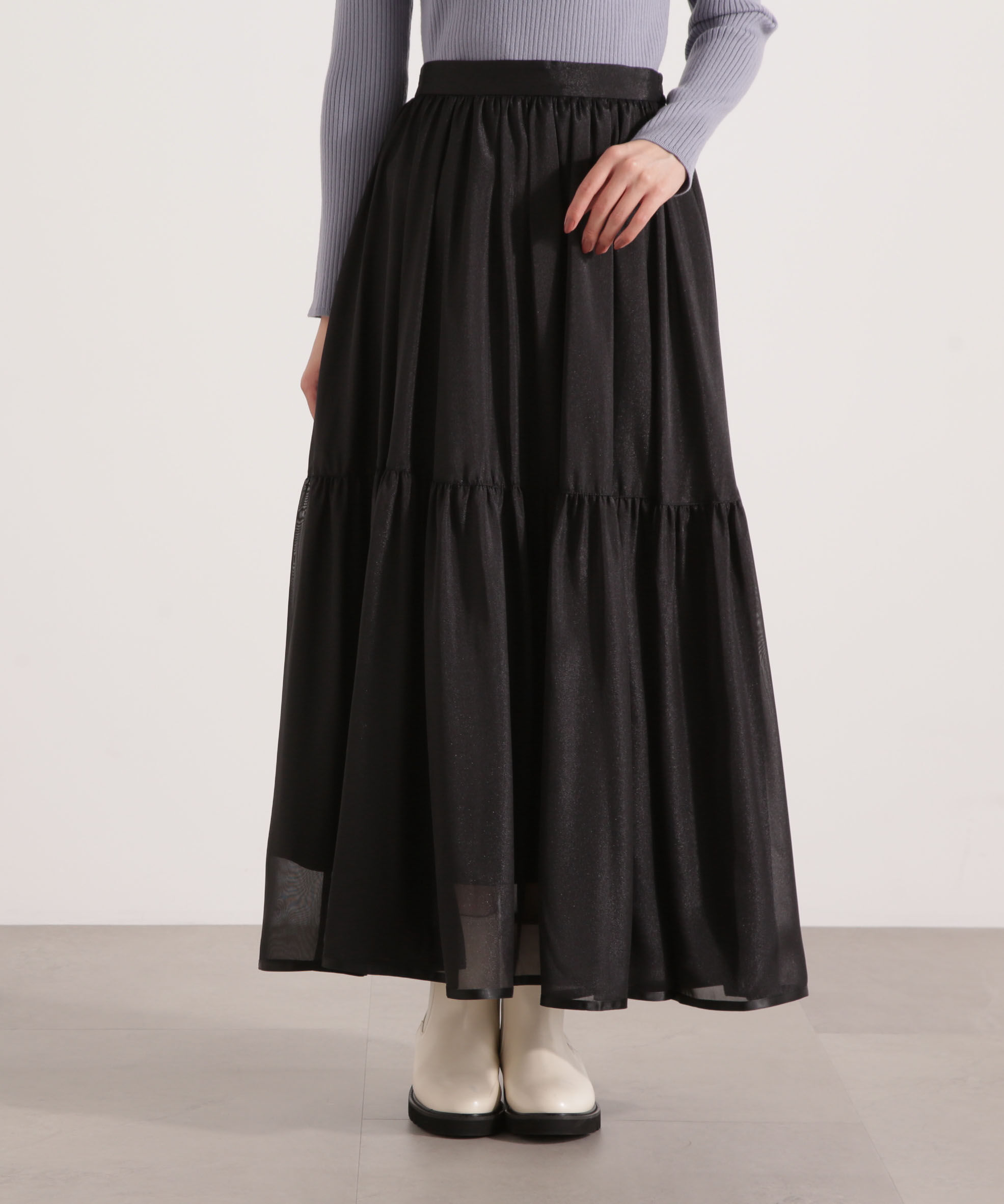 PROPORTION BODY DRESSING「シアーティアードスカート 25AW」|スカート|