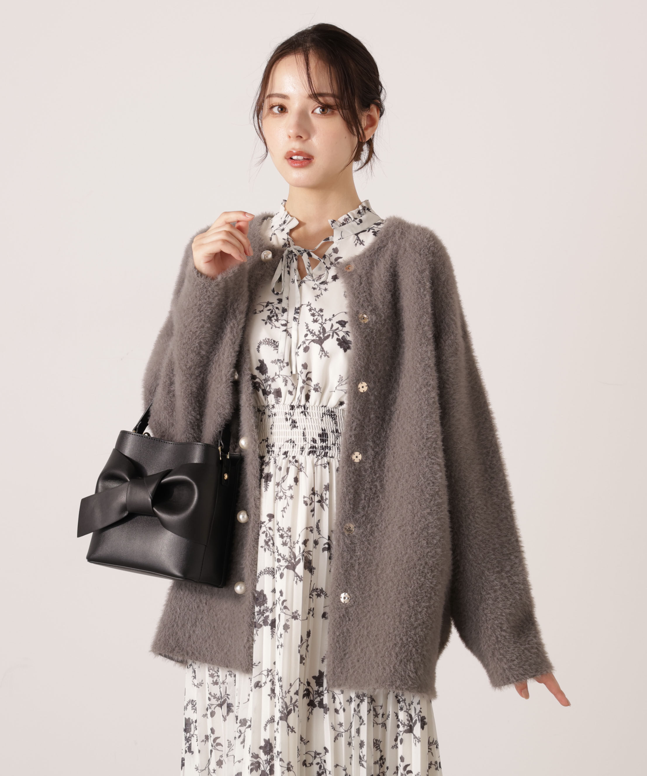 PROPORTION BODY DRESSING「花柄プリーツワンピース 25AW」|ワンピース|