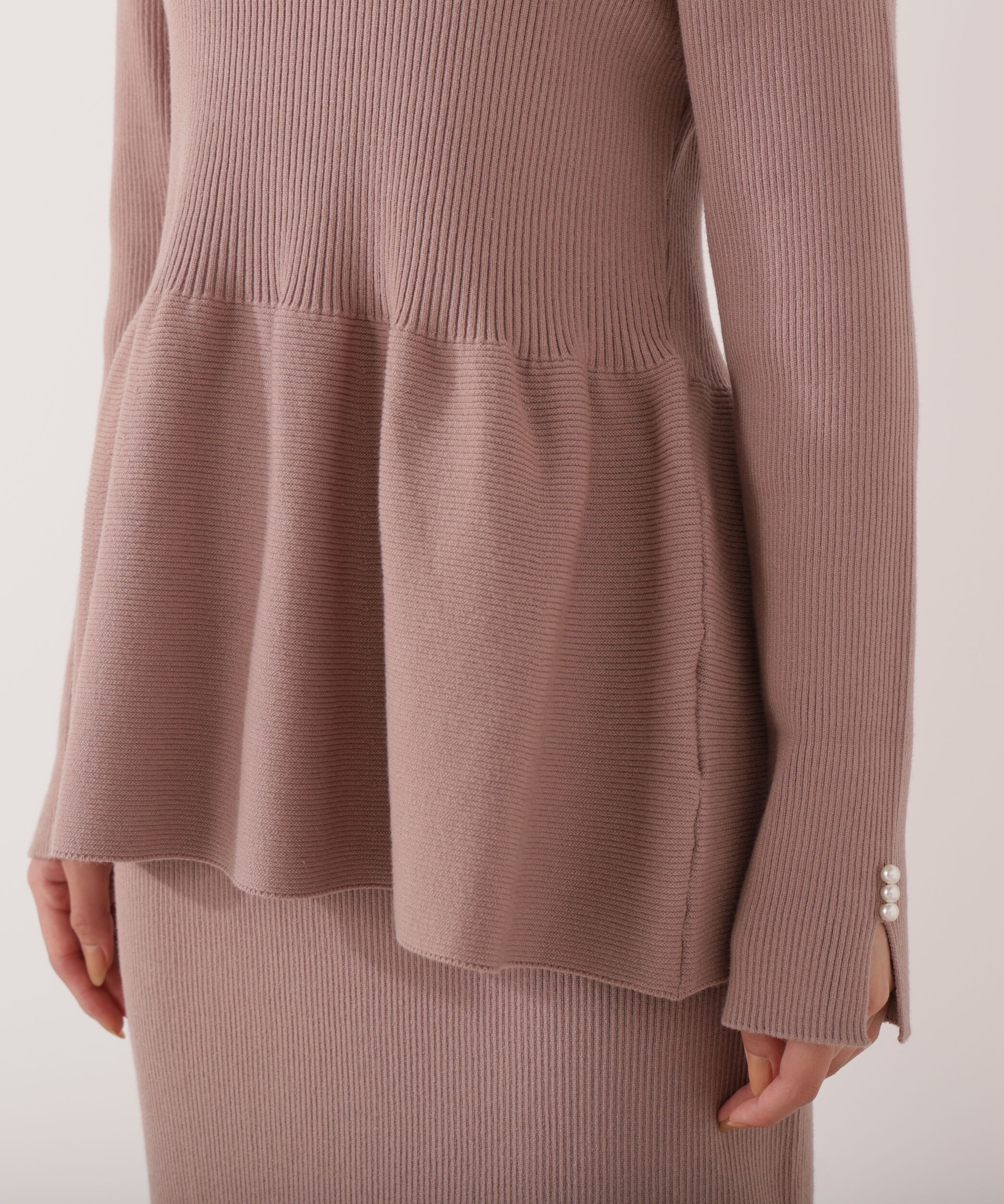 PROPORTION BODY DRESSING「オフショルペプラムニットセット　25AW」|ワンピース|