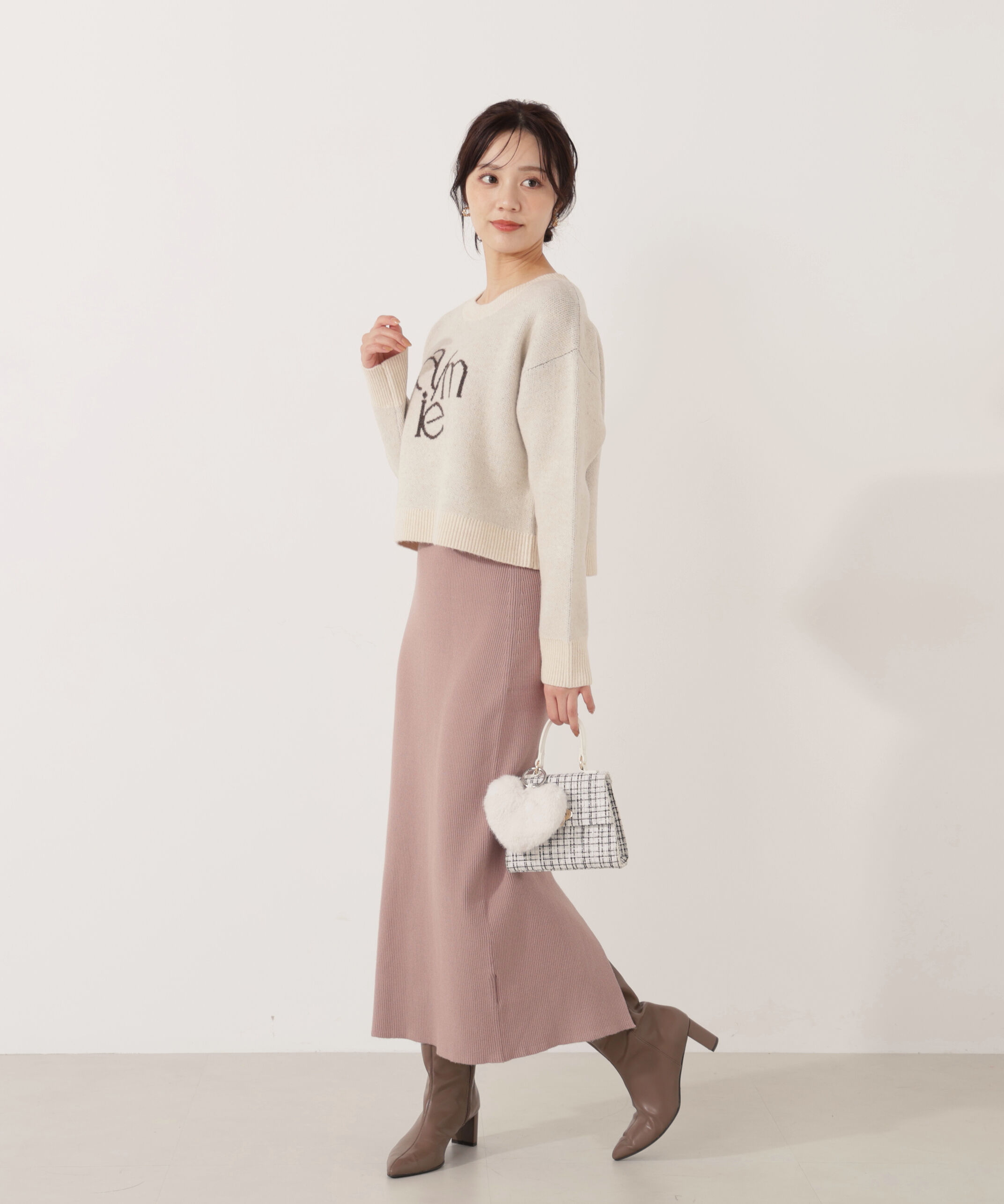 PROPORTION BODY DRESSING「オフショルペプラムニットセット　25AW」|ワンピース|