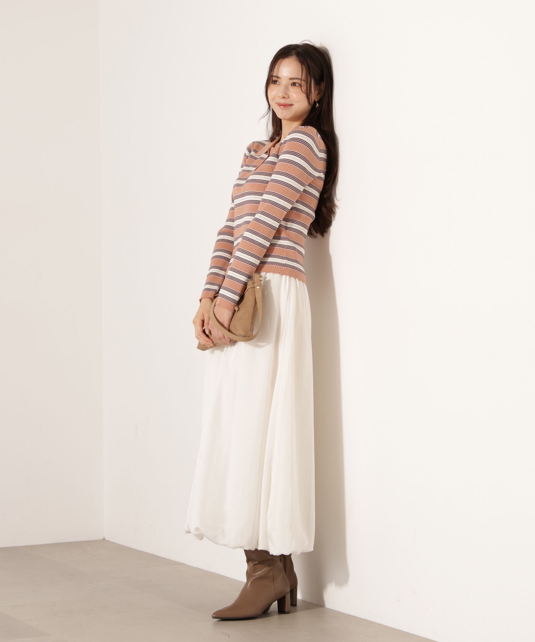 PROPORTION BODY DRESSING「ポロボーダーニット　25AW」|ニット・セーター|