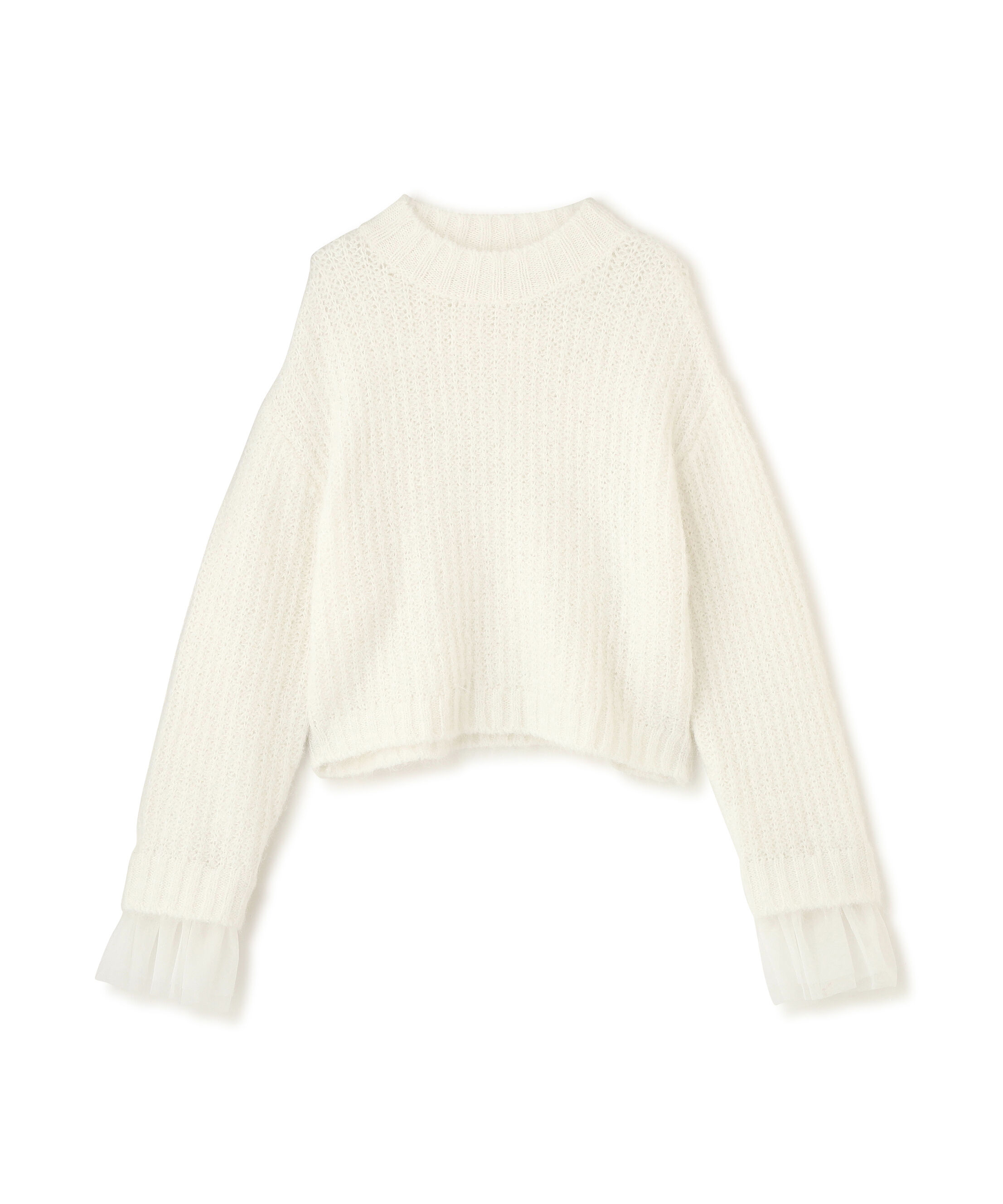 PROPORTION BODY DRESSING「<ウォッシャブル>チュールスリーブボックスニット」|ニット・セーター|