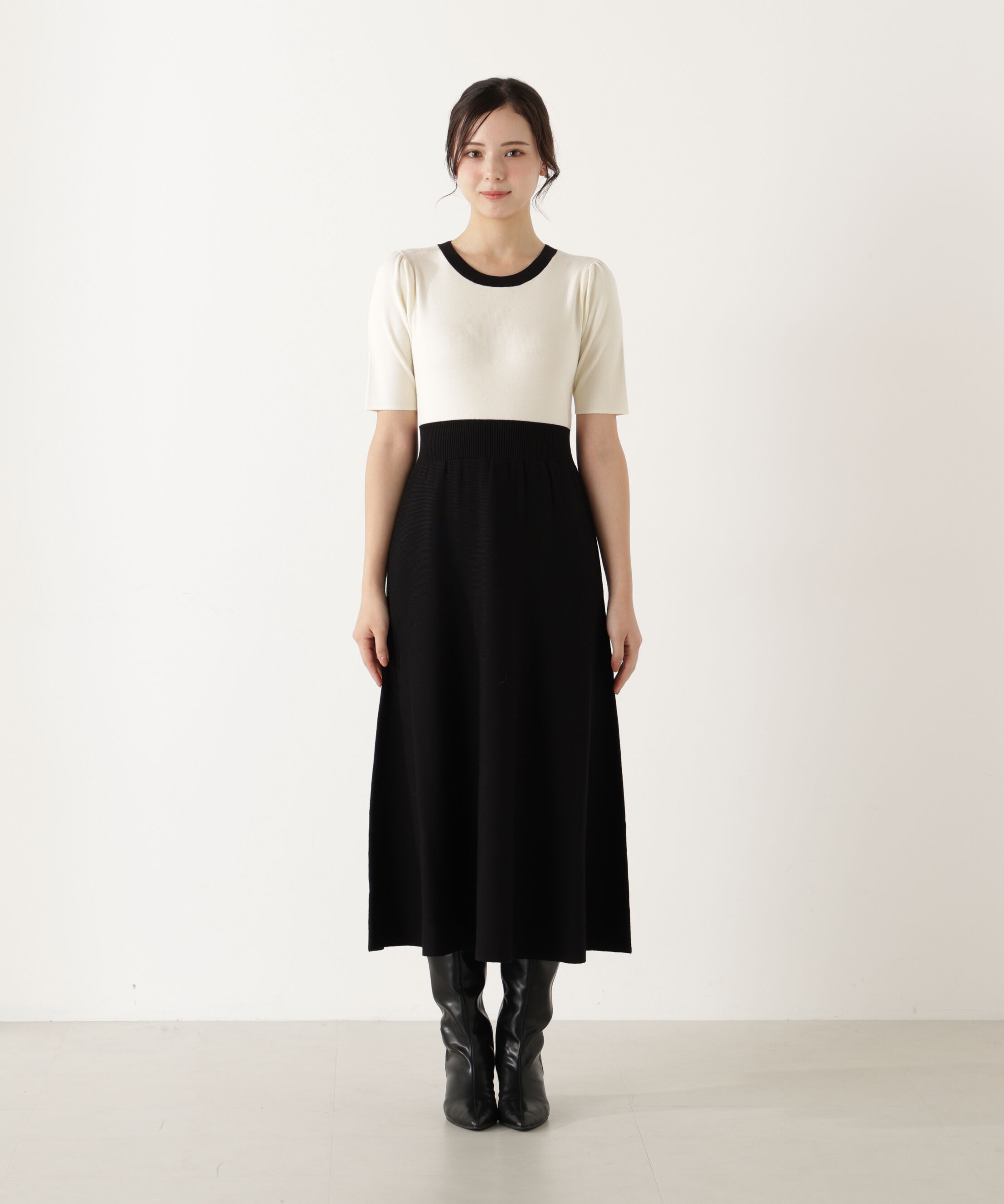 PROPORTION BODY DRESSING「バイカラーカーデセットアップ」|ワンピース|