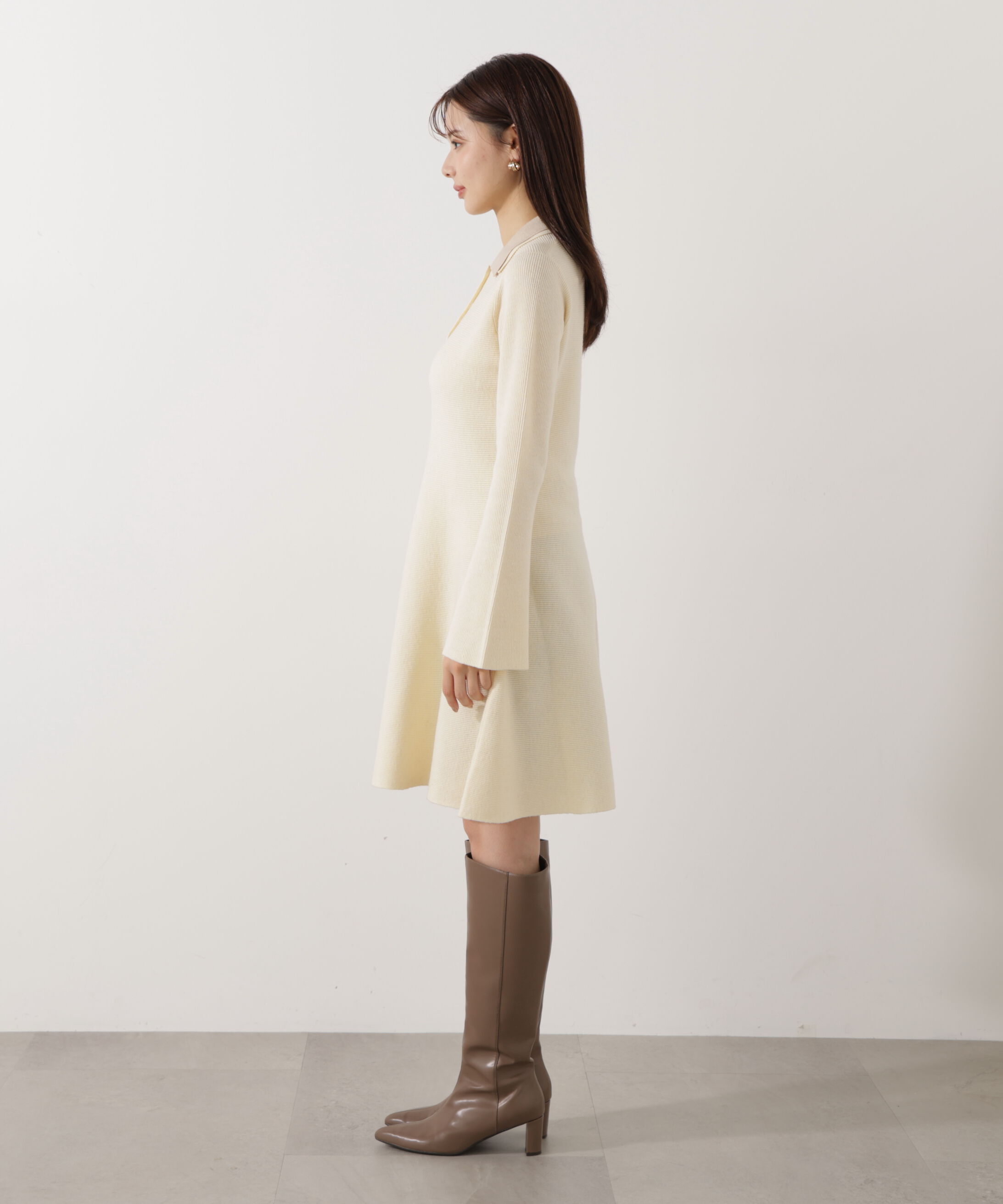 PROPORTION BODY DRESSING「《EDIT COLOGNE》ポロミニニットワンピース」|ワンピース|