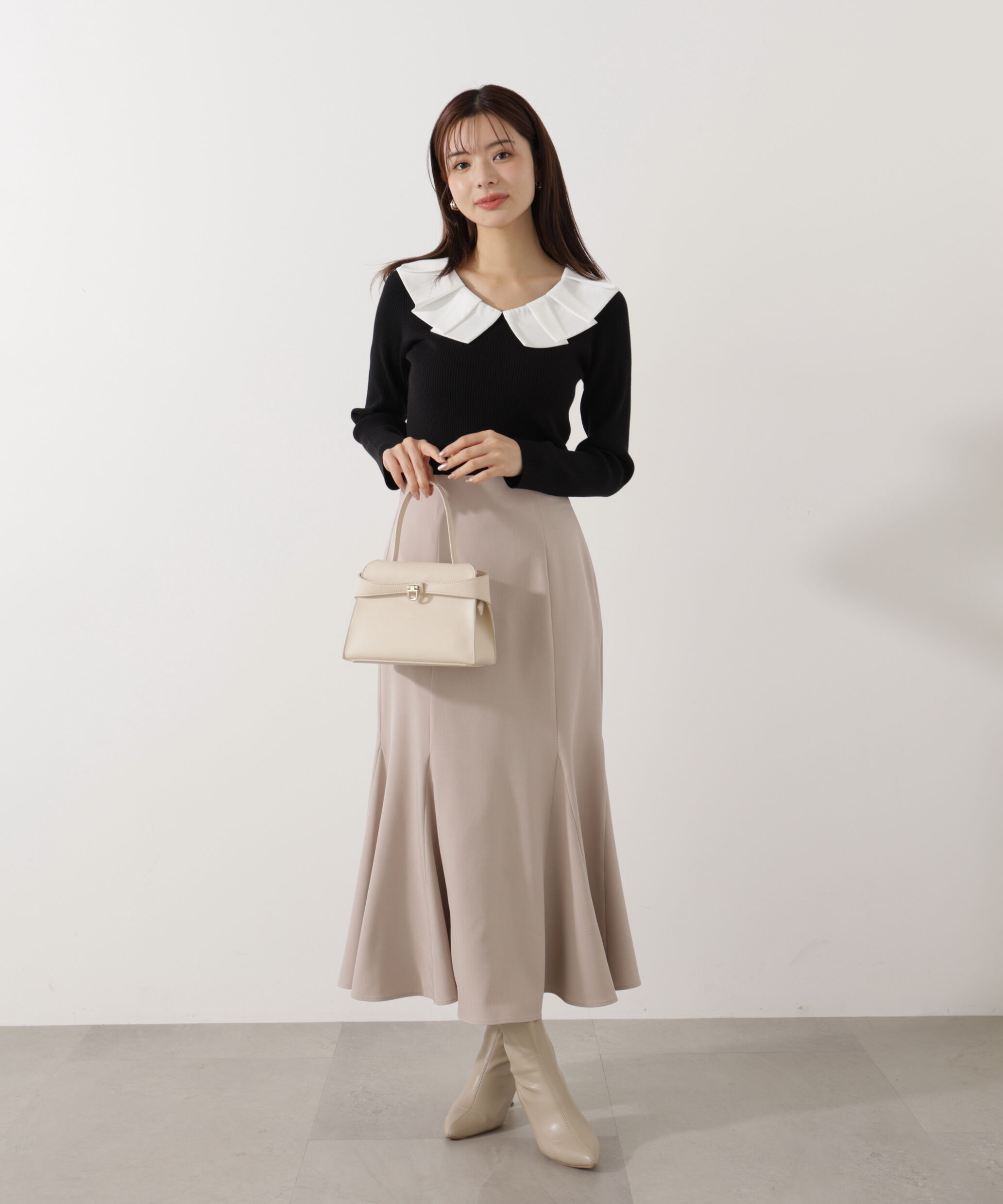 PROPORTION BODY DRESSING「ラッフルカラーニットトップス」|ニット・セーター|