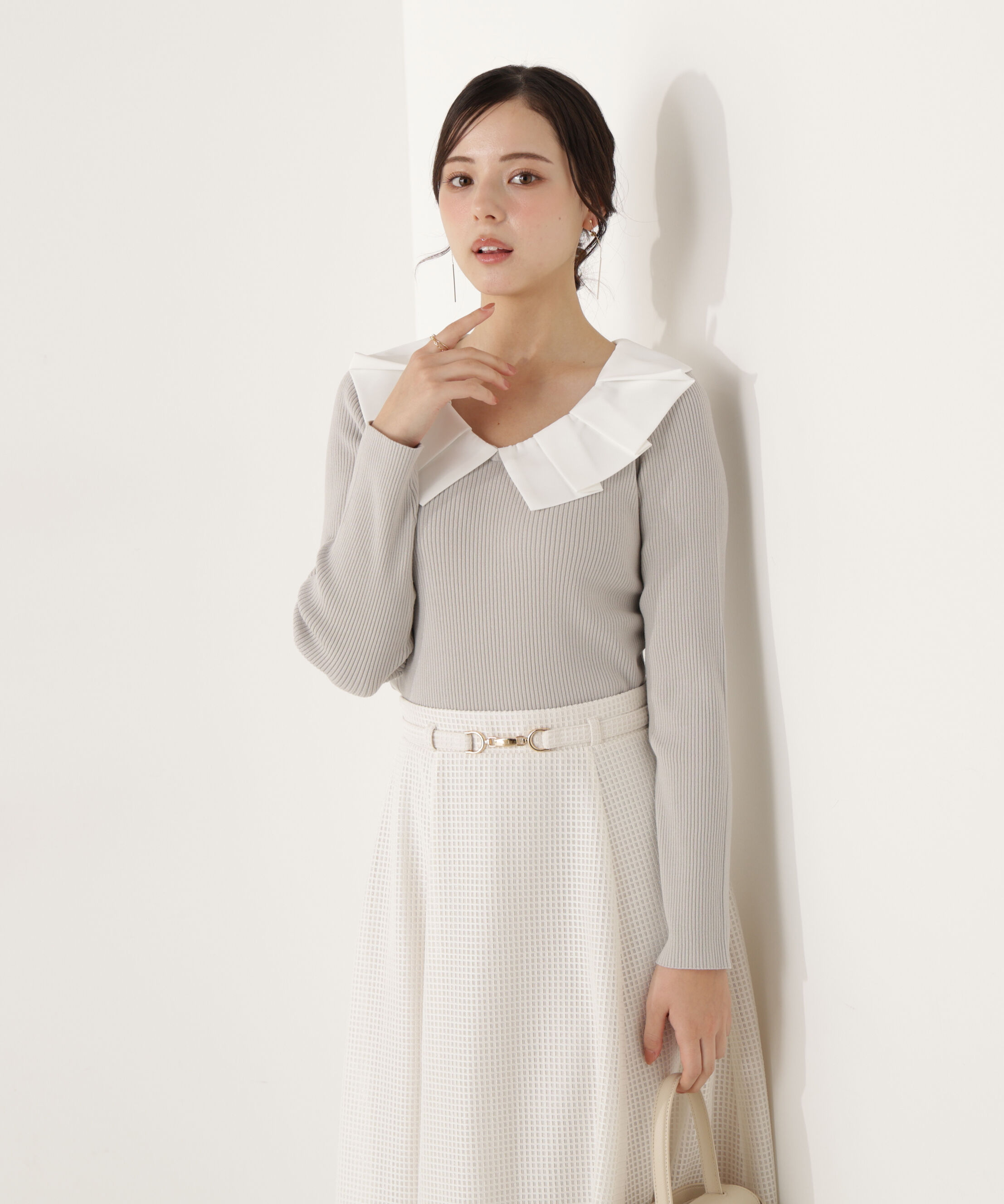 PROPORTION BODY DRESSING「ラッフルカラーニットトップス」|ニット・セーター|