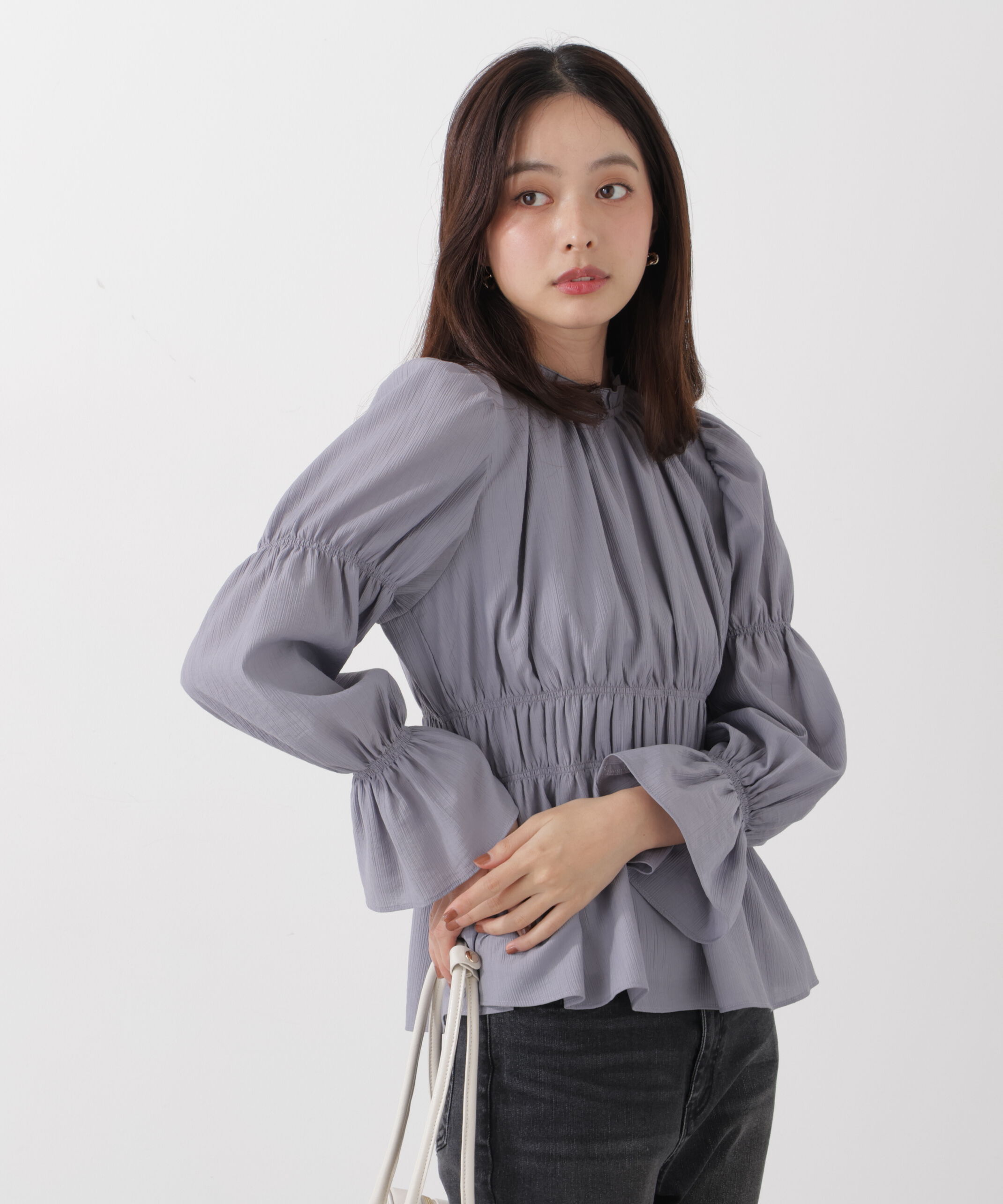 PROPORTION BODY DRESSING「ウエストシャーリングブラウス　26SS」|シャツ・ブラウス|