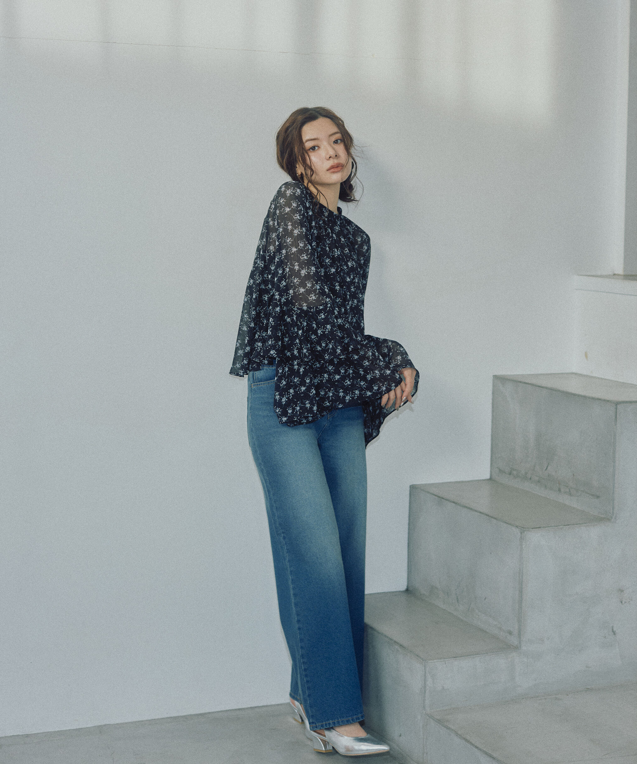 PROPORTION BODY DRESSING「〈a/mie〉ワイドデニムパンツ　26SS」|その他|ネイビー