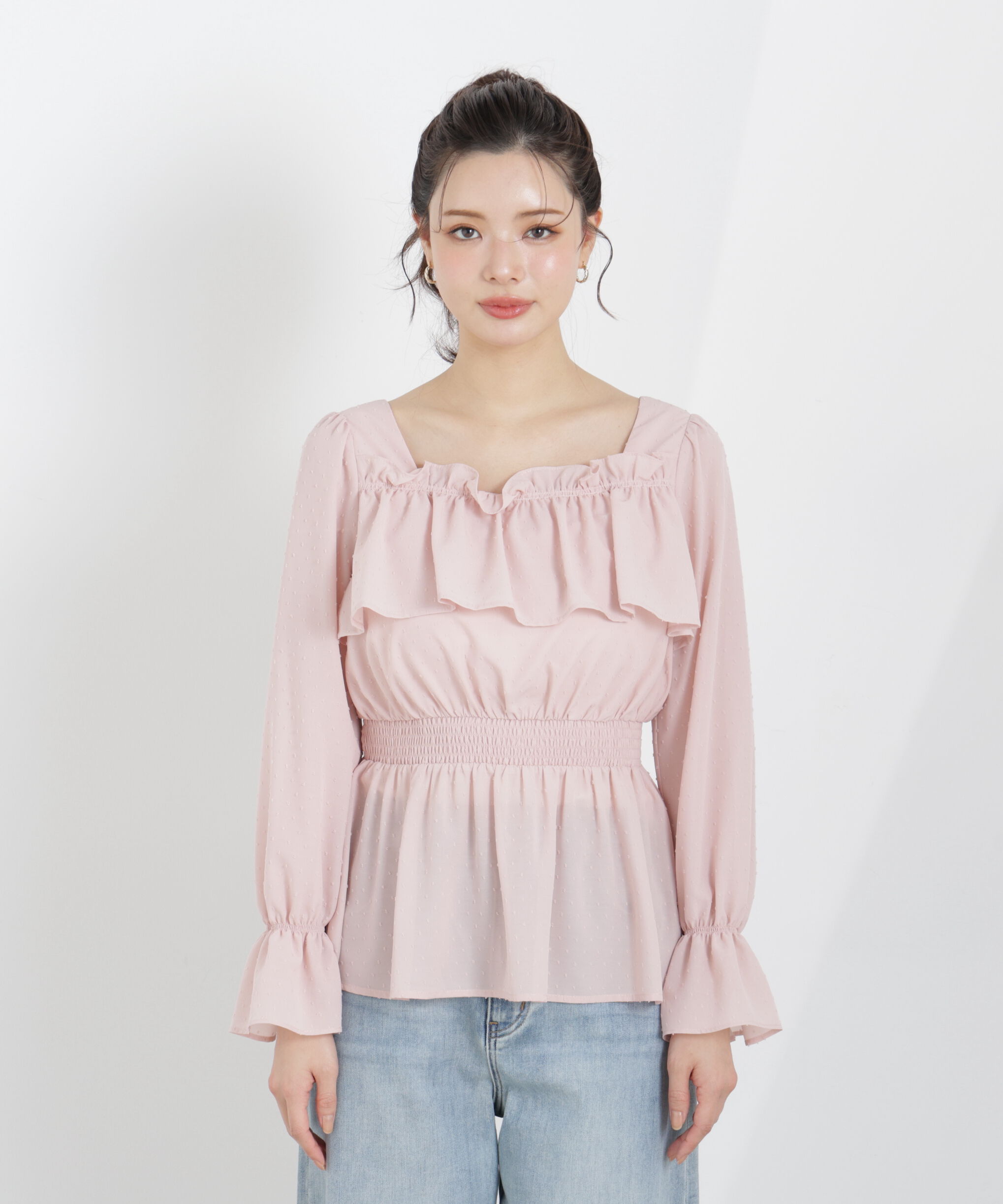 PROPORTION BODY DRESSING「＜ウォッシャブル＞フリルシャーリングブラウス　26SS」|シャツ・ブラウス|